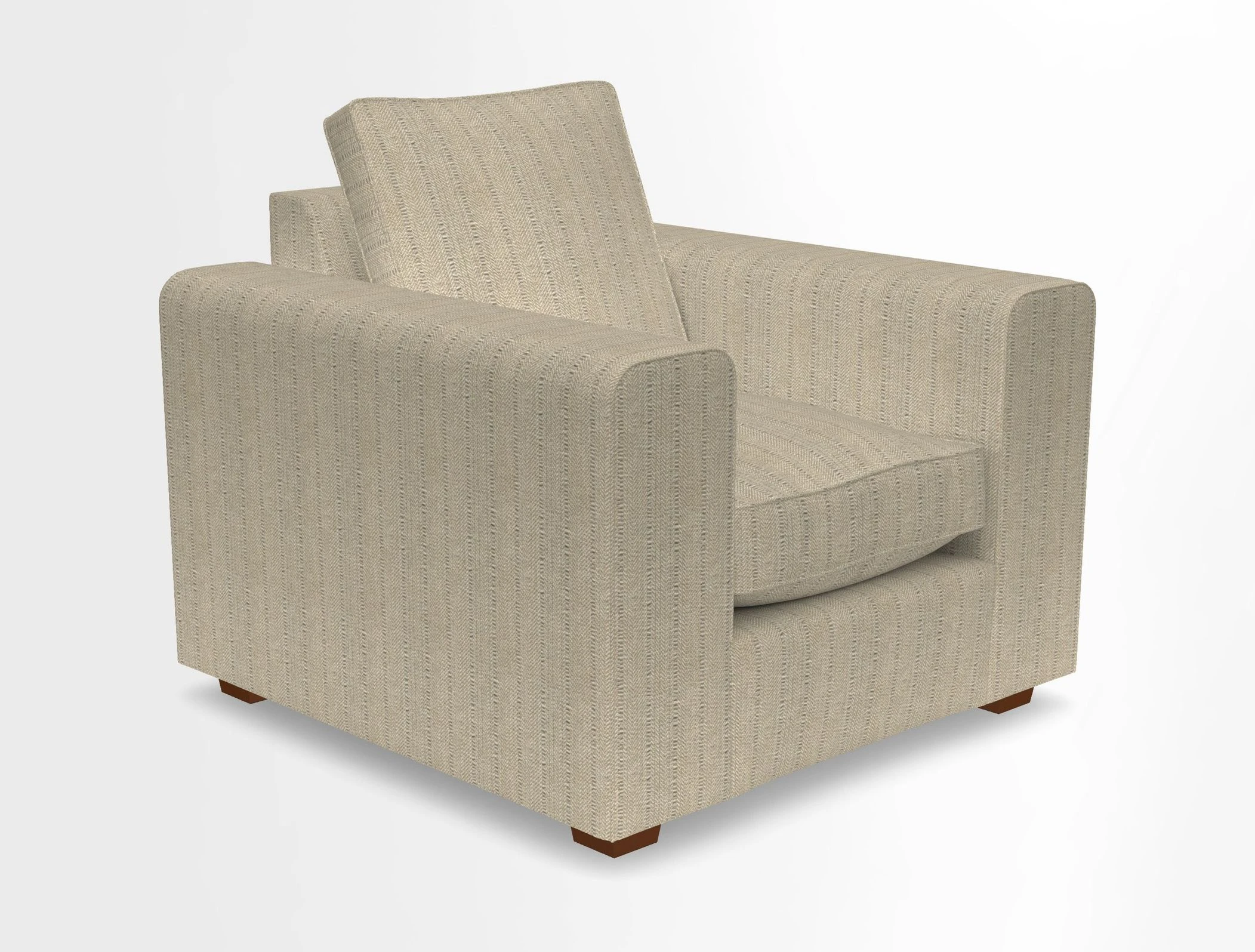 Saxmundham Chair in Two Tone Plain Biscuit