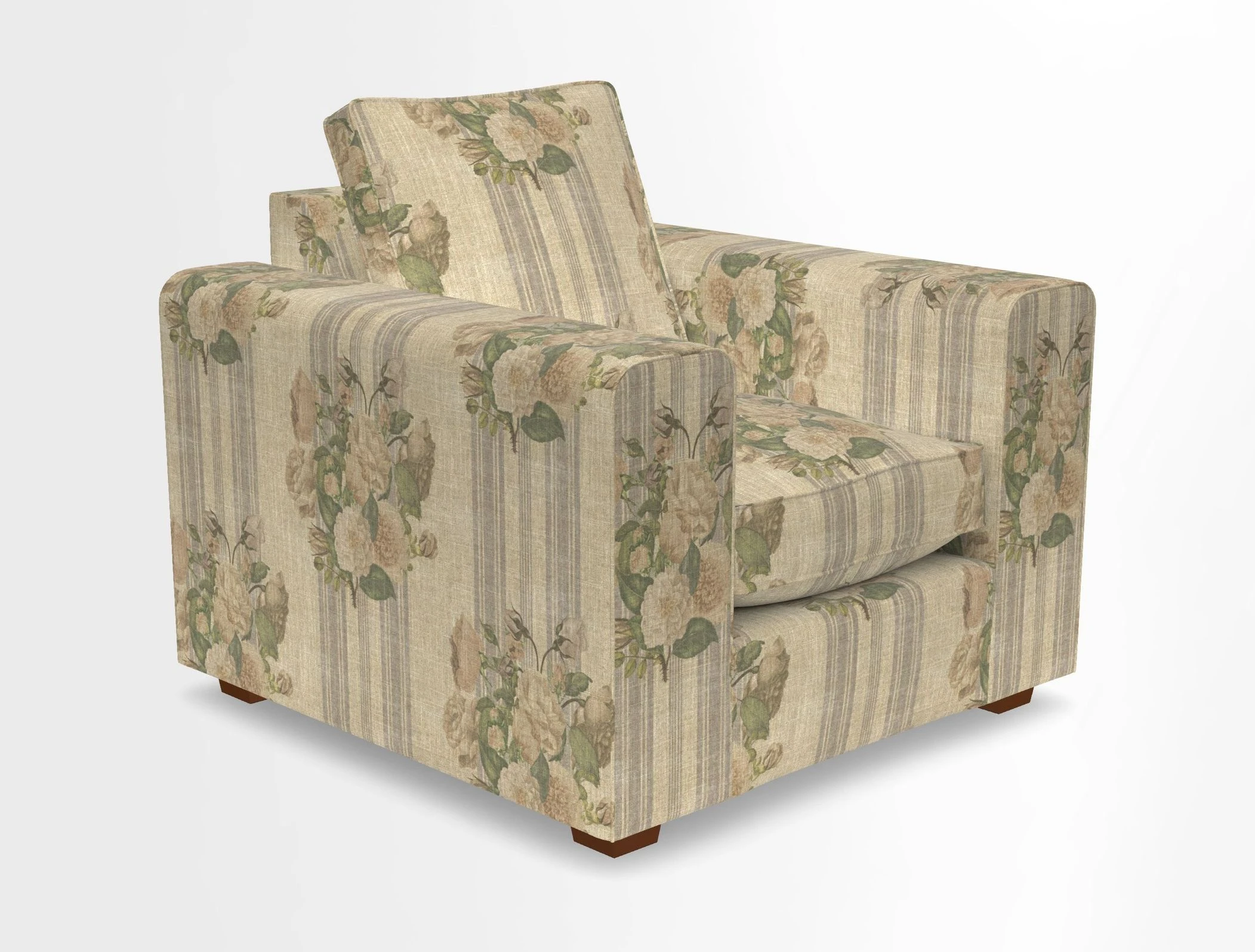 Saxmundham Chair in Two Tone Plain Biscuit