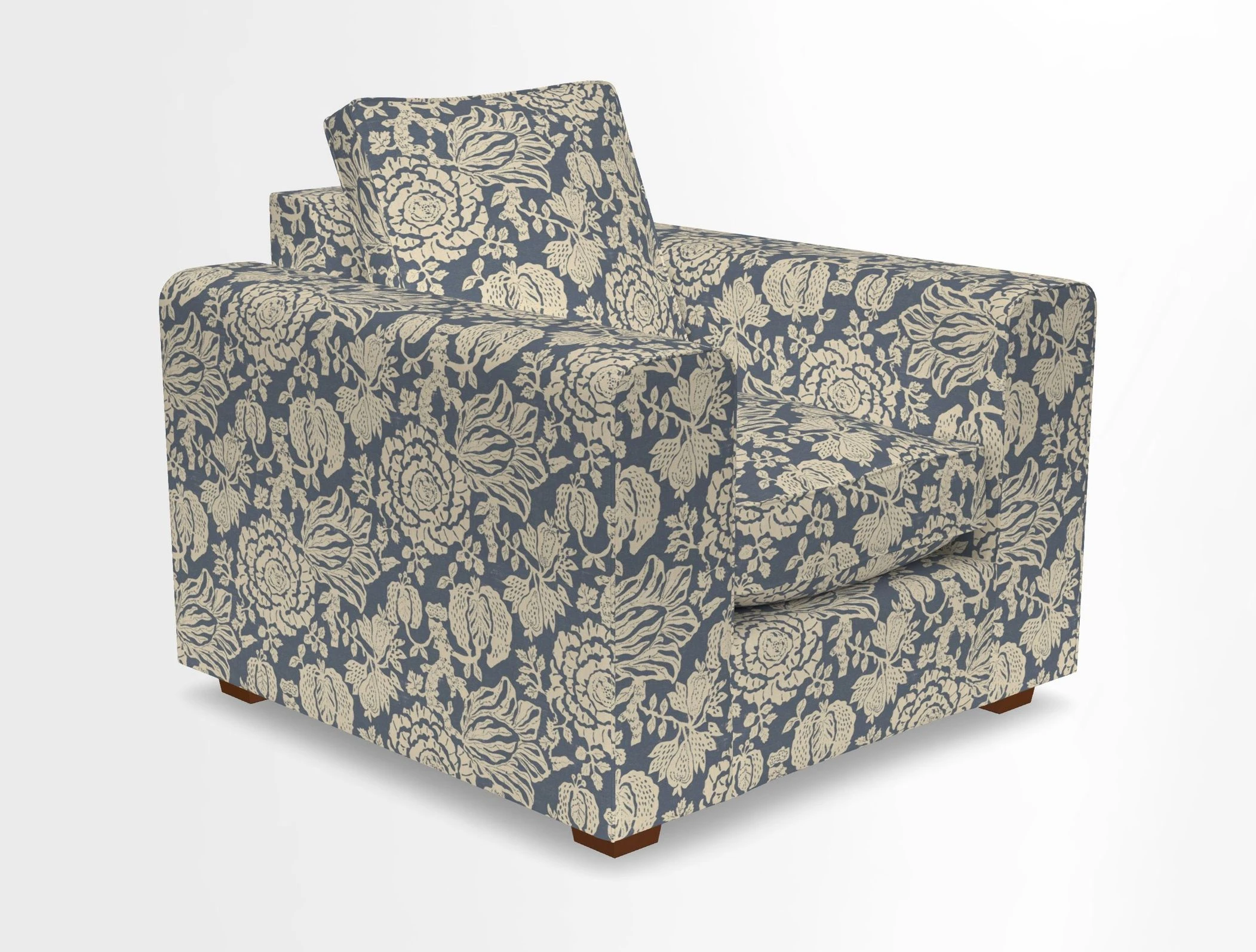 Saxmundham Chair in Two Tone Plain Biscuit