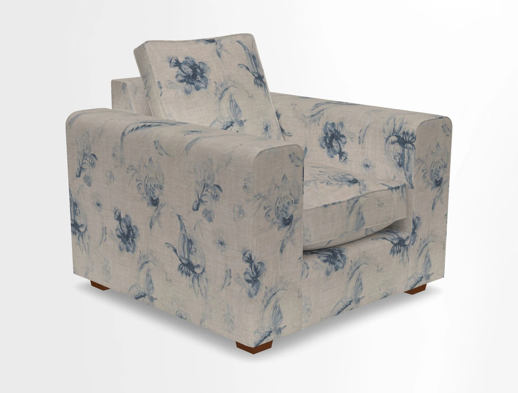 Saxmundham Chair in Two Tone Plain Biscuit