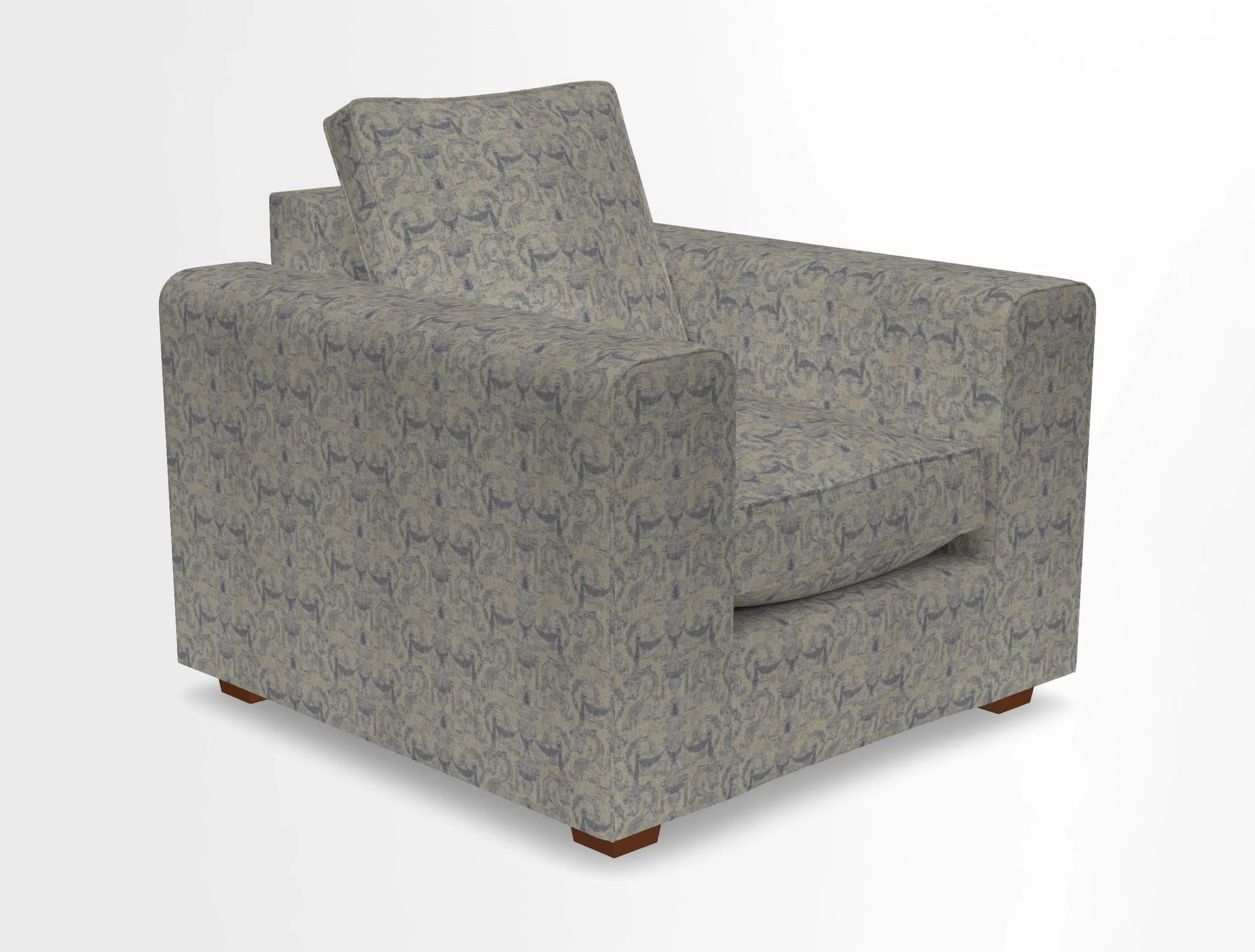 Saxmundham Chair in Two Tone Plain Biscuit