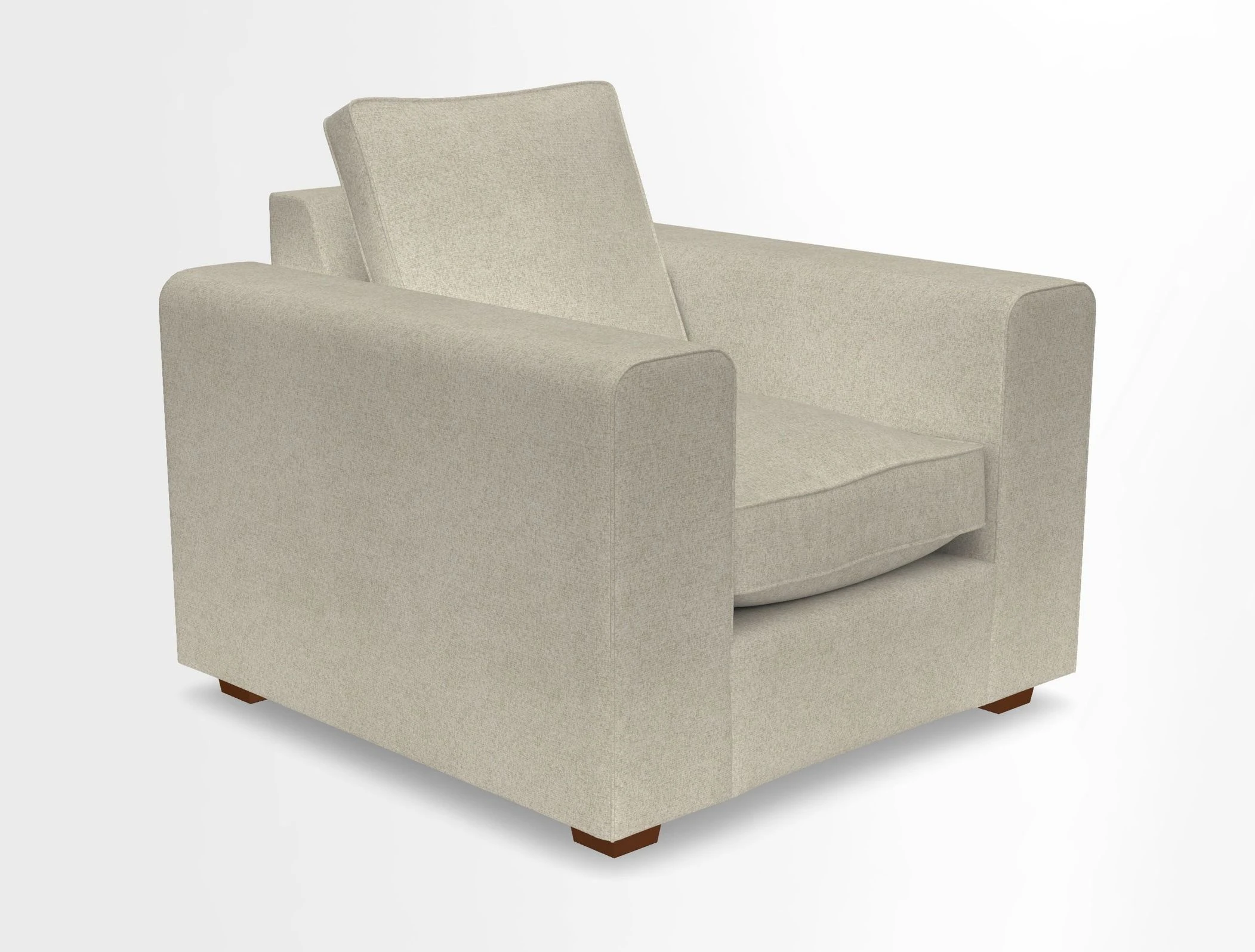 Saxmundham Chair in Two Tone Plain Biscuit