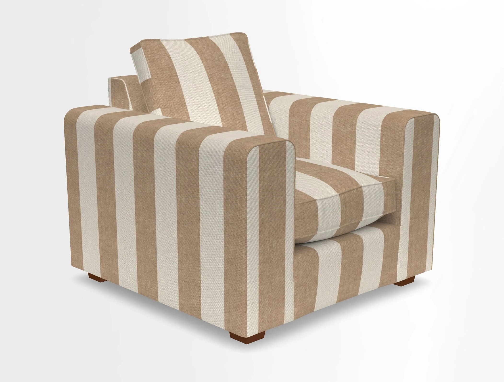 Saxmundham Chair in Two Tone Plain Biscuit