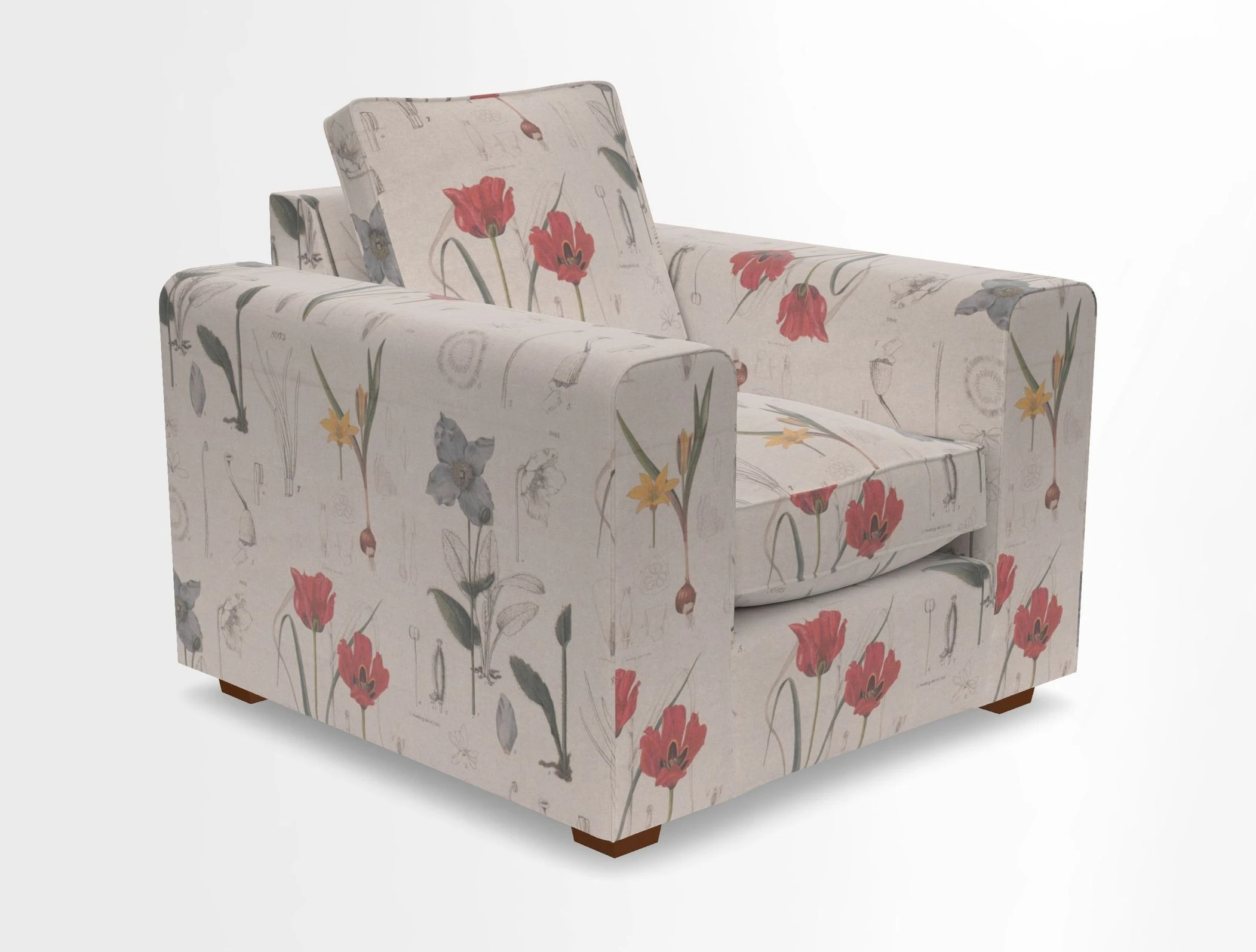 Saxmundham Chair in Two Tone Plain Biscuit