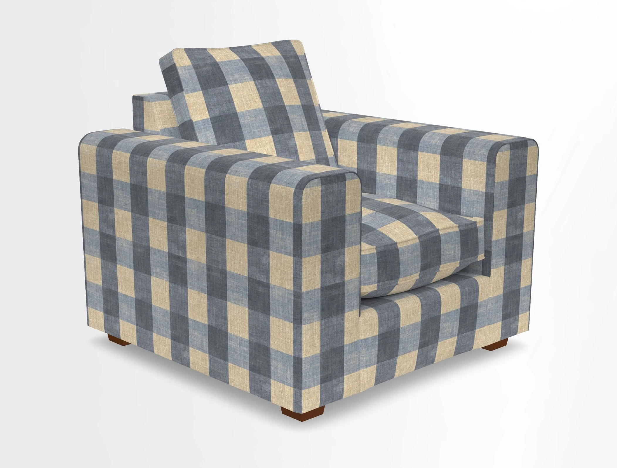 Saxmundham Chair in Two Tone Plain Biscuit