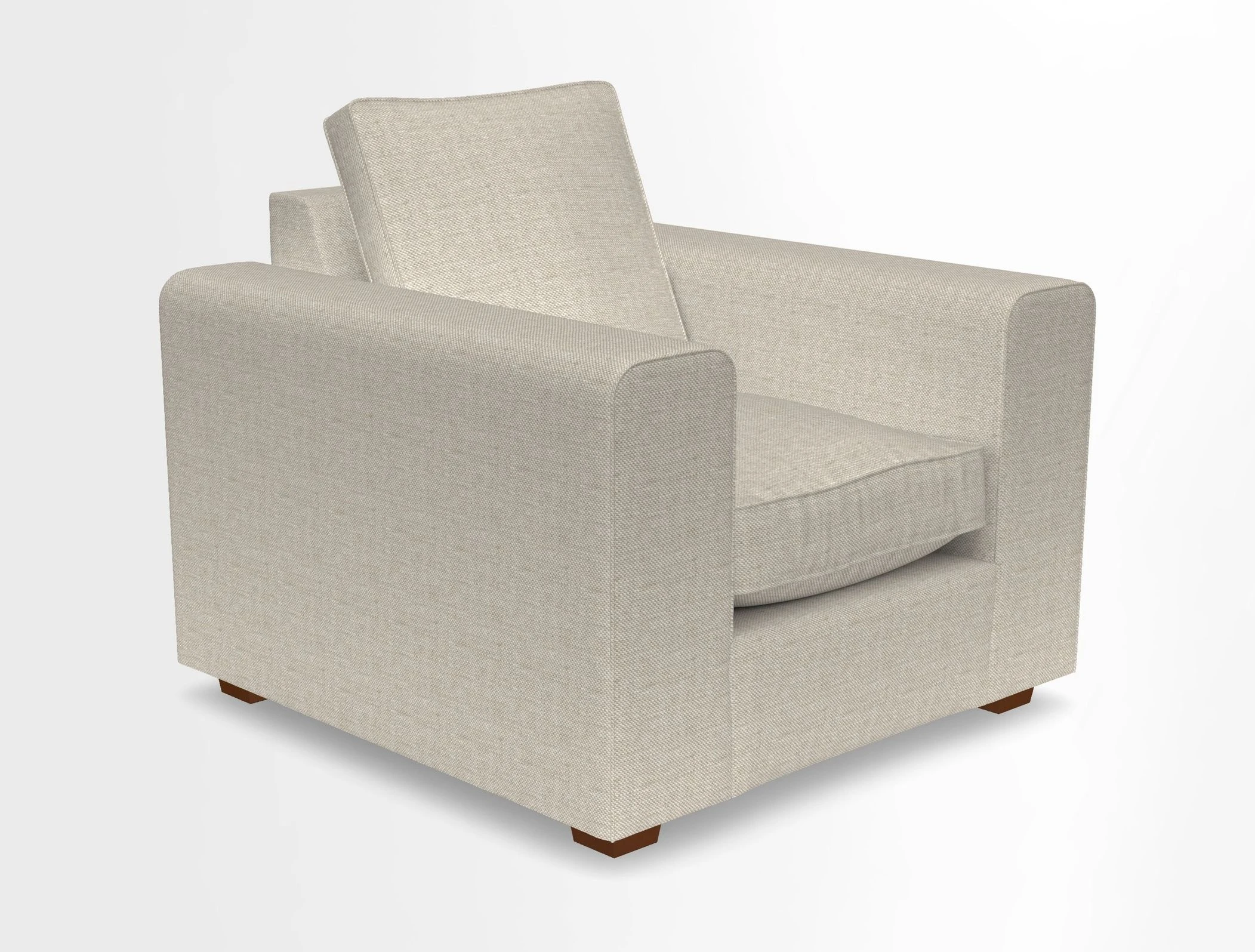 Saxmundham Chair in Two Tone Plain Biscuit