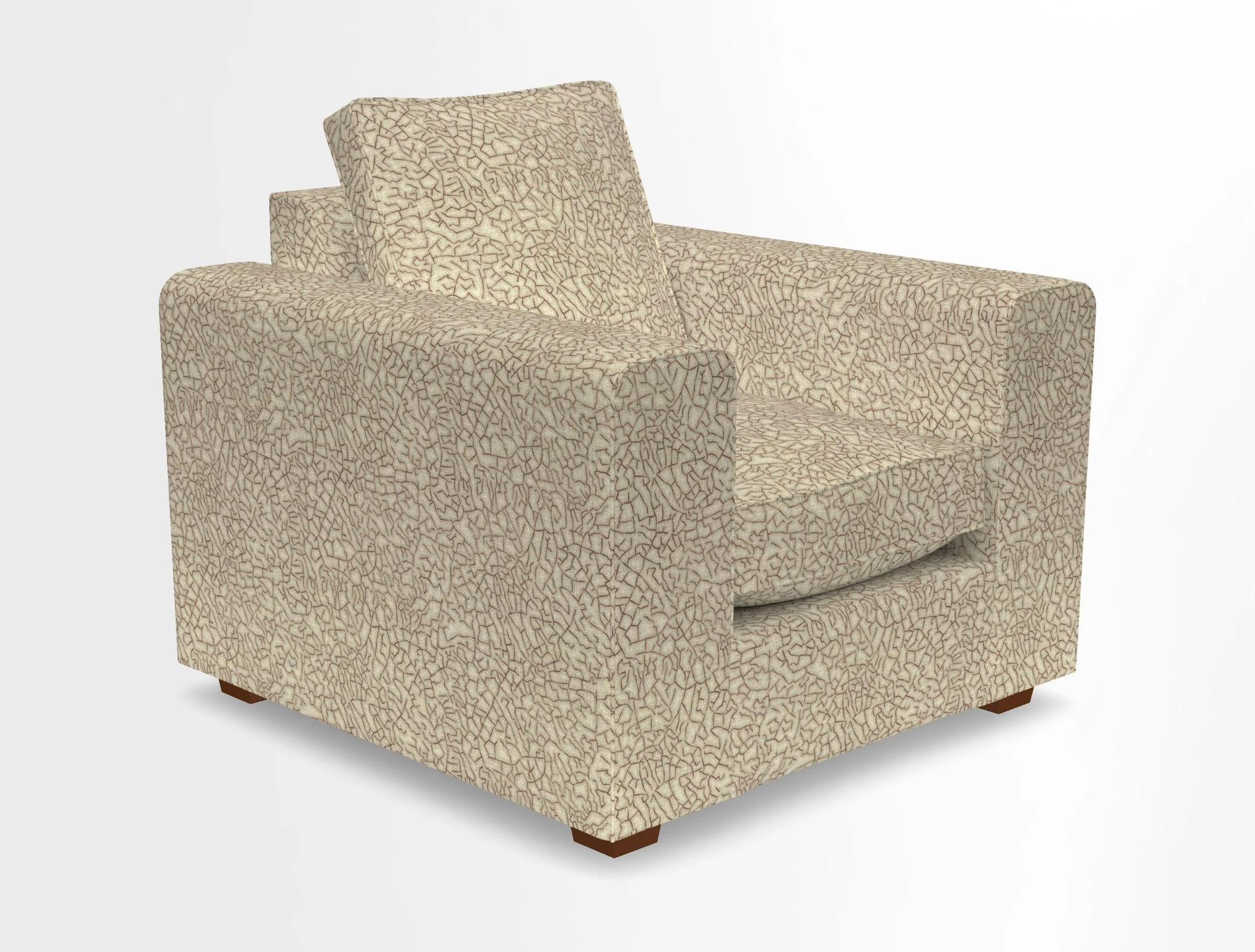 Saxmundham Chair in Two Tone Plain Biscuit