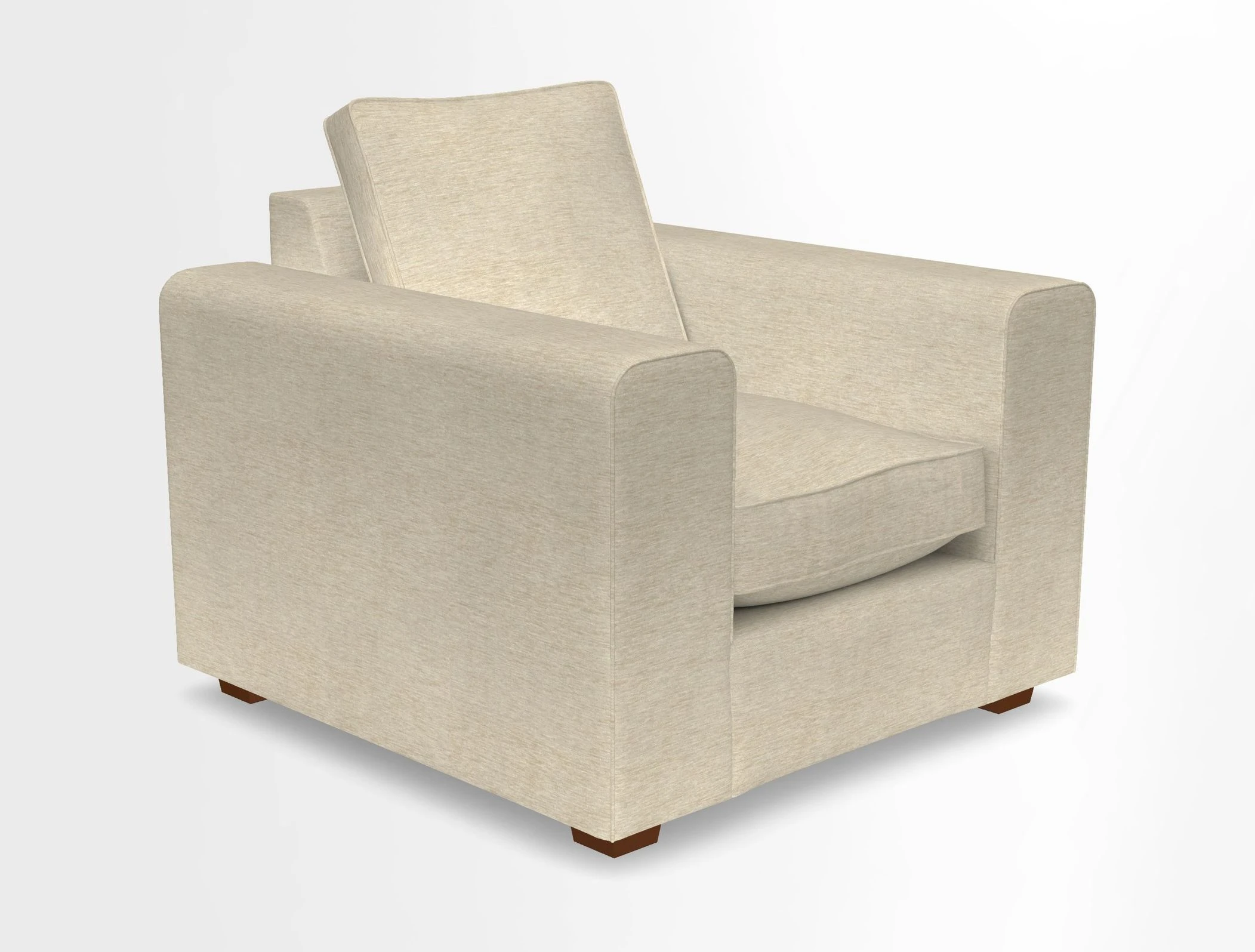 Saxmundham Chair in Two Tone Plain Biscuit