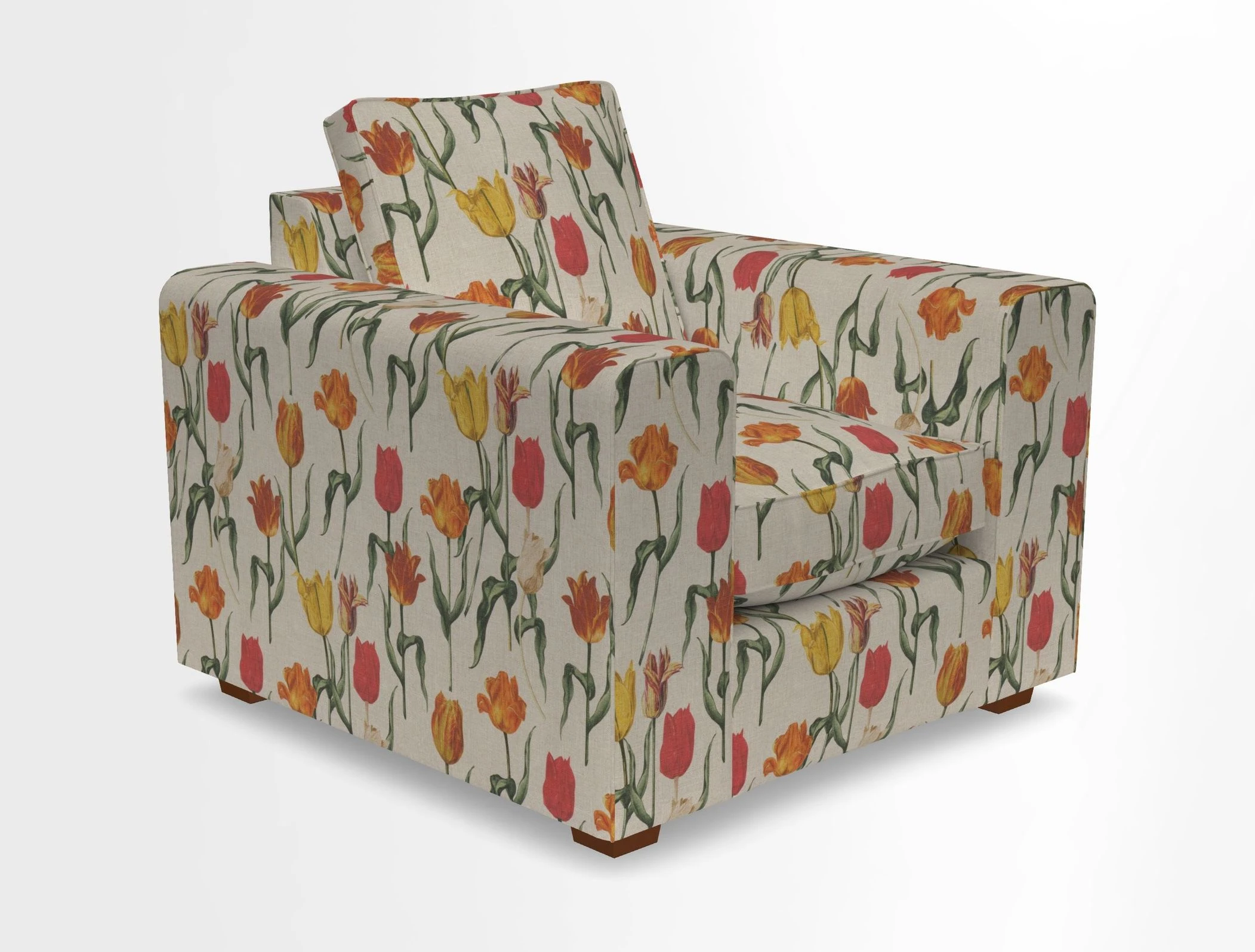 Saxmundham Chair in Two Tone Plain Biscuit