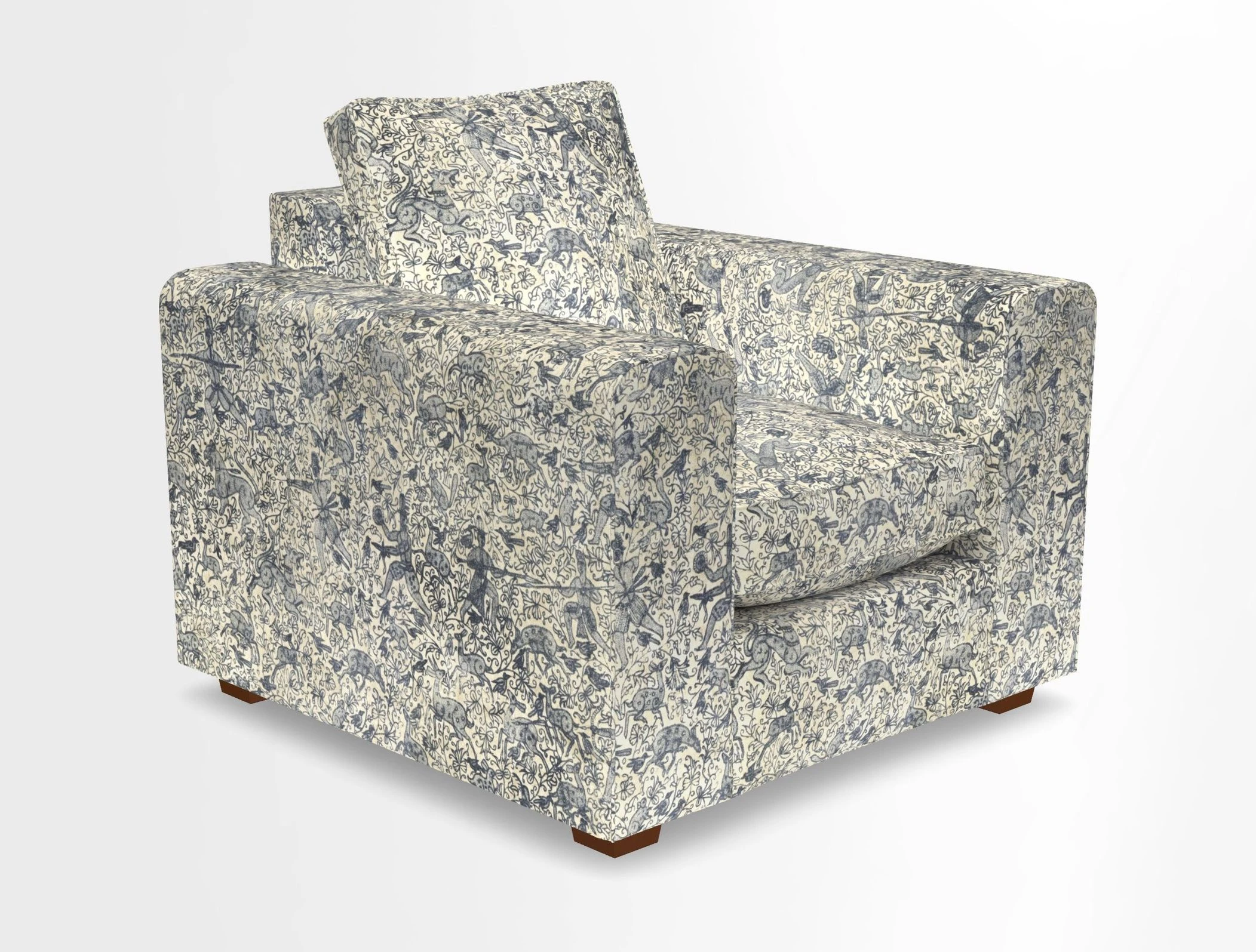 Saxmundham Chair in Two Tone Plain Biscuit