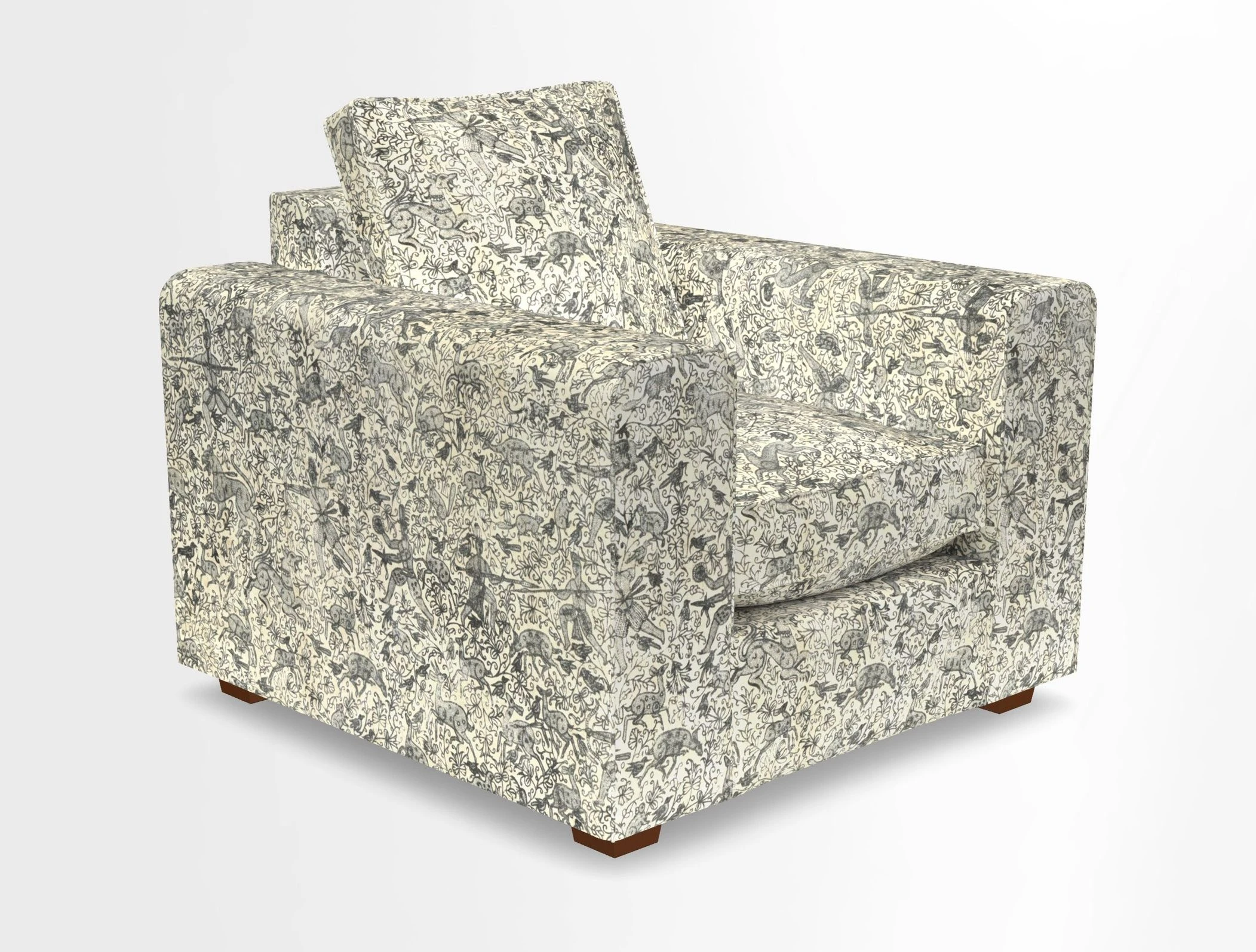 Saxmundham Chair in Two Tone Plain Biscuit