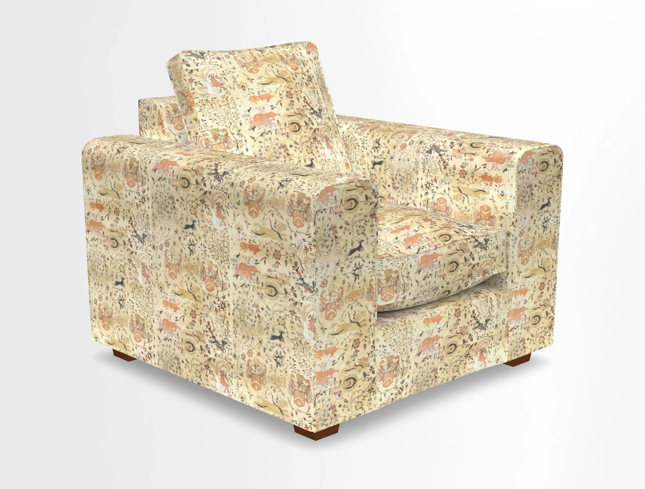Saxmundham Chair in Two Tone Plain Biscuit