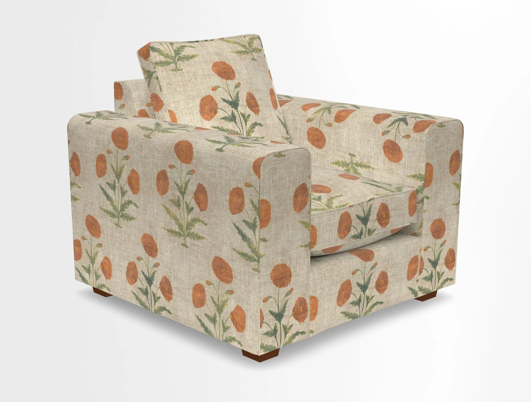 Saxmundham Chair in Two Tone Plain Biscuit