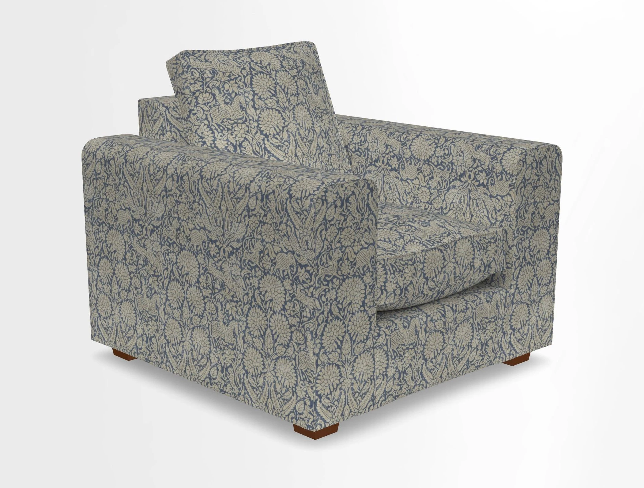 Saxmundham Chair in Two Tone Plain Biscuit