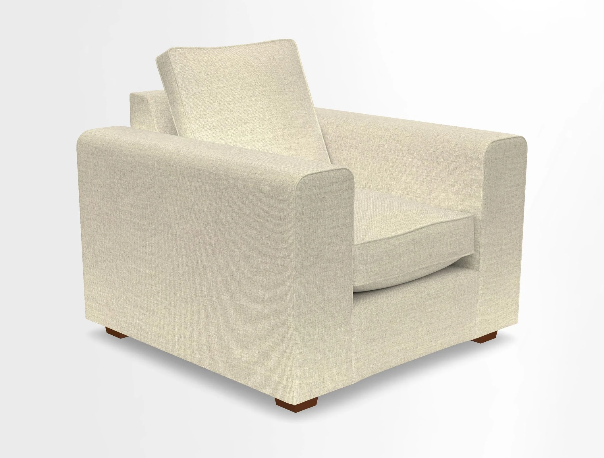 Saxmundham Chair in Two Tone Plain Biscuit