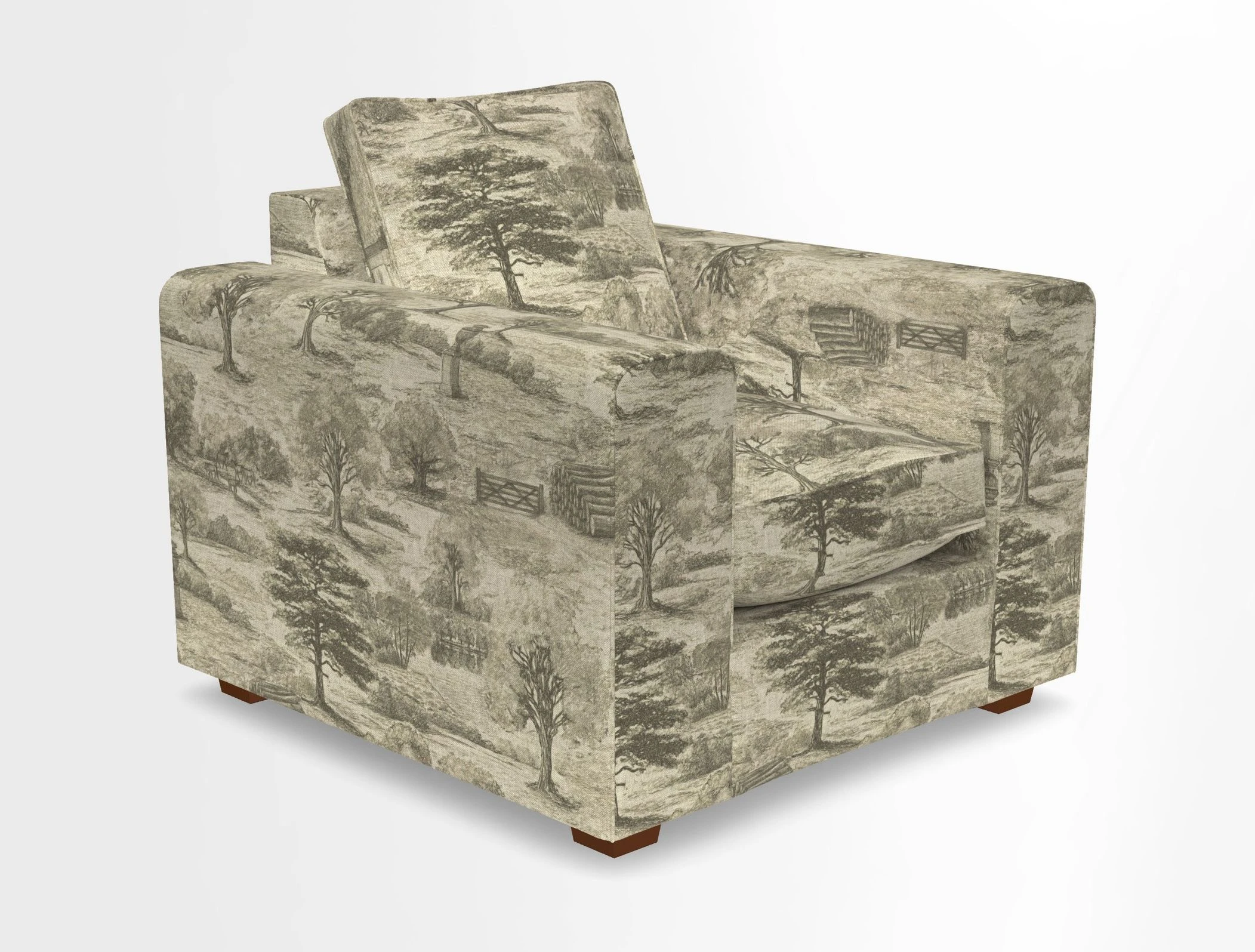 Saxmundham Chair in Two Tone Plain Biscuit
