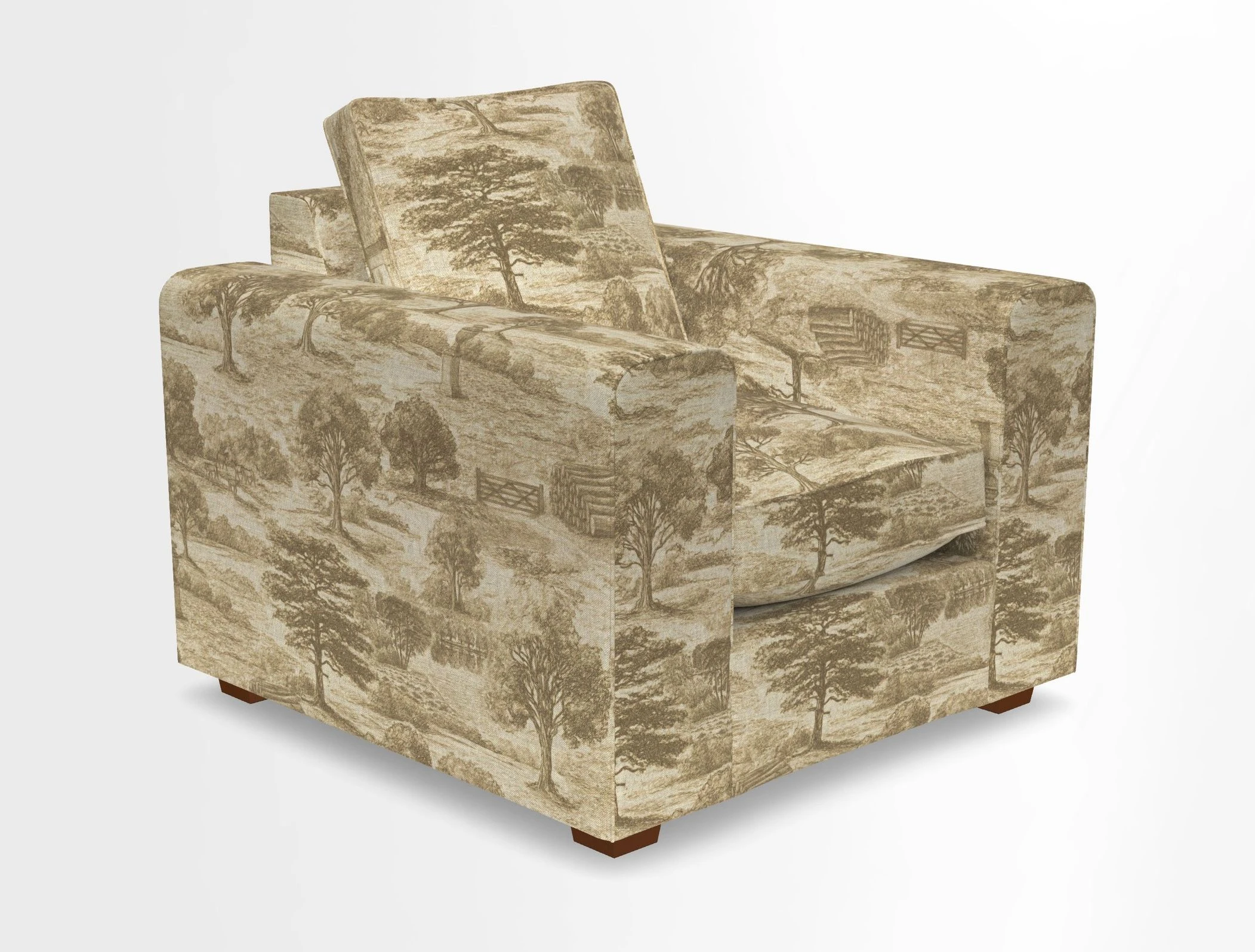Saxmundham Chair in Two Tone Plain Biscuit