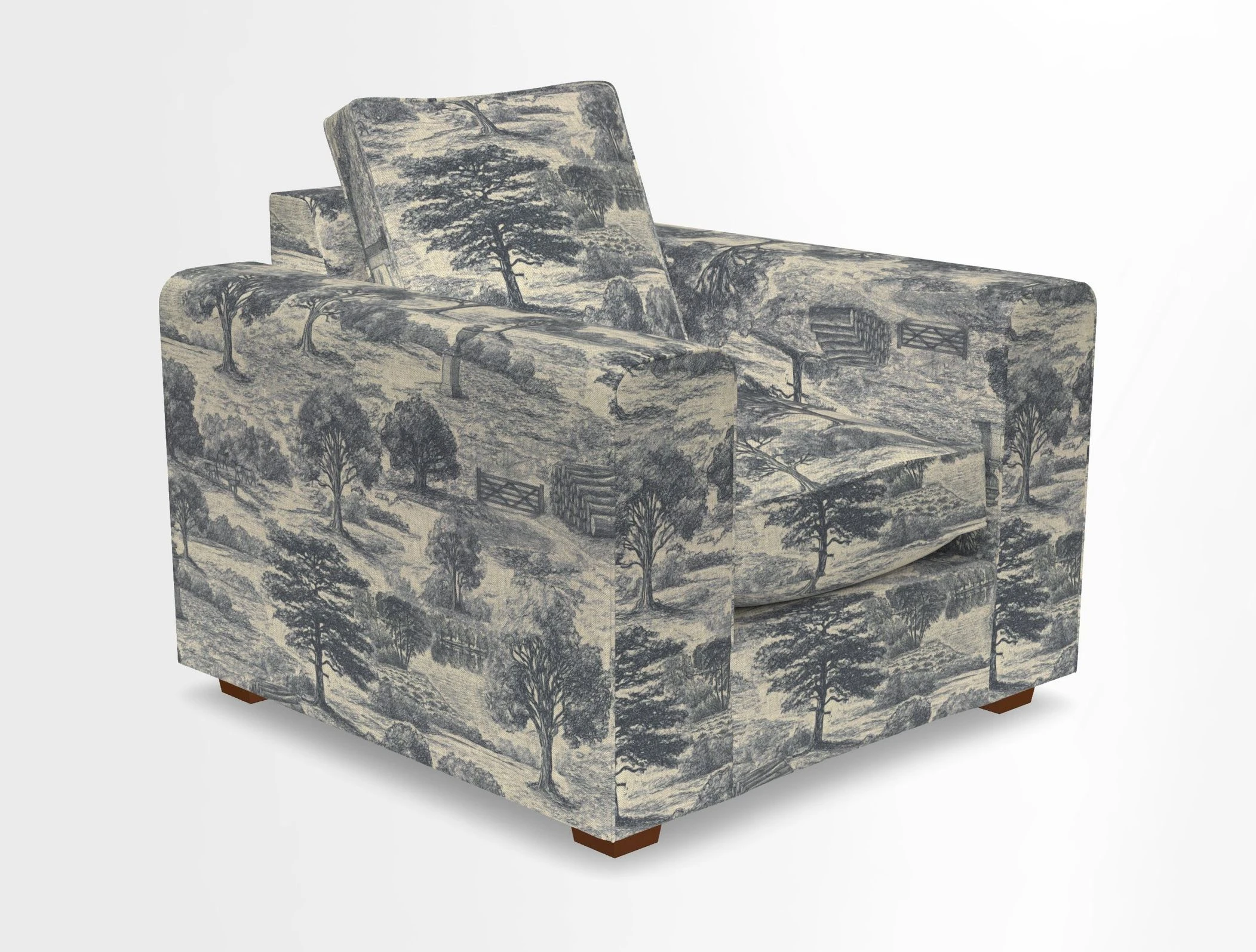 Saxmundham Chair in Two Tone Plain Biscuit