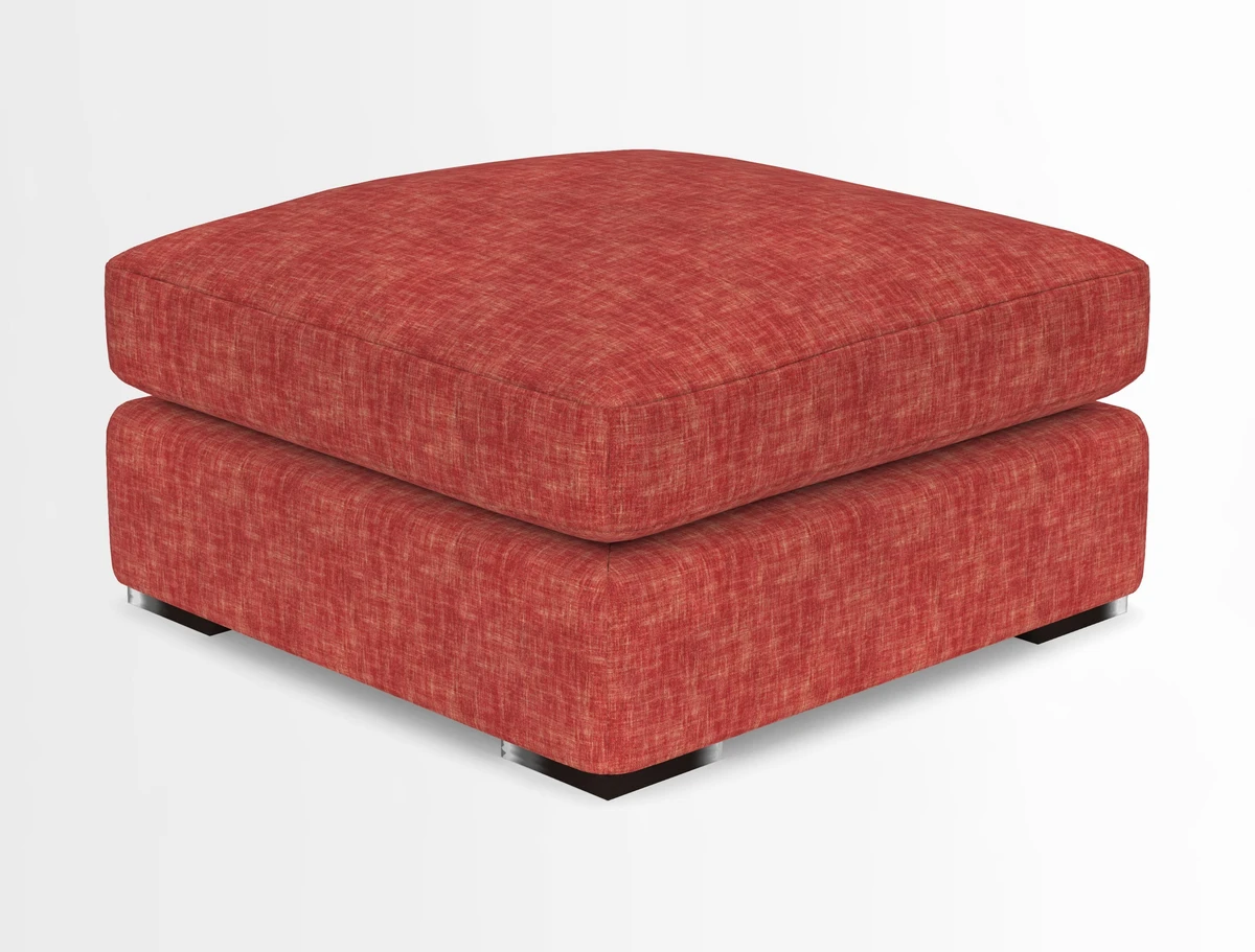Stockbridge Combi Footstool in Two Tone Plain Biscuit