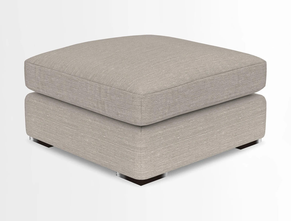 Stockbridge Combi Footstool in Two Tone Plain Biscuit