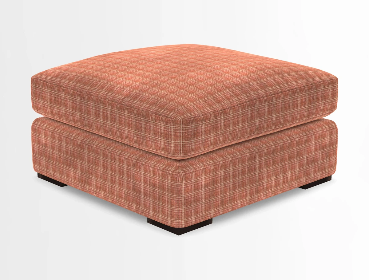 Stockbridge Combi Footstool in Two Tone Plain Biscuit