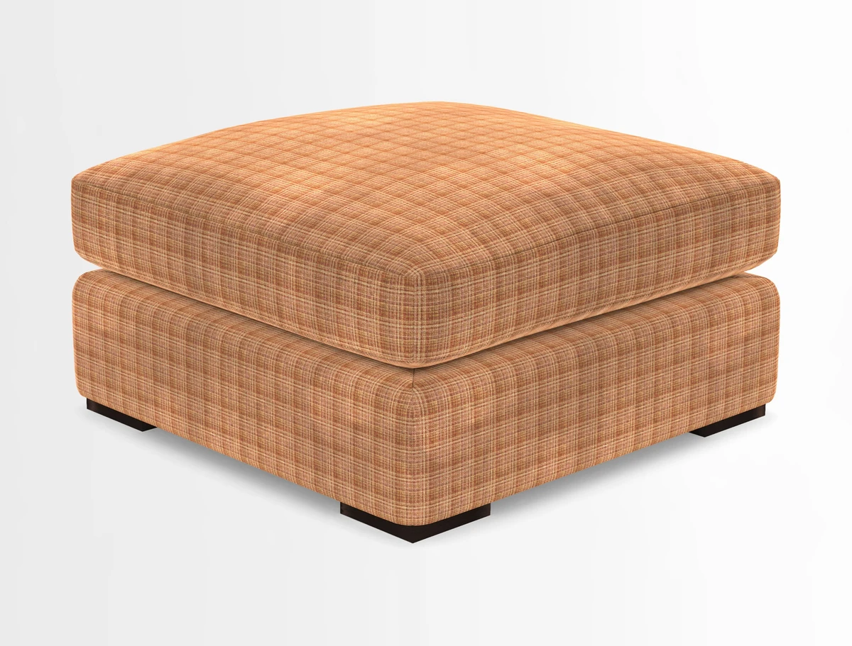 Stockbridge Combi Footstool in Two Tone Plain Biscuit