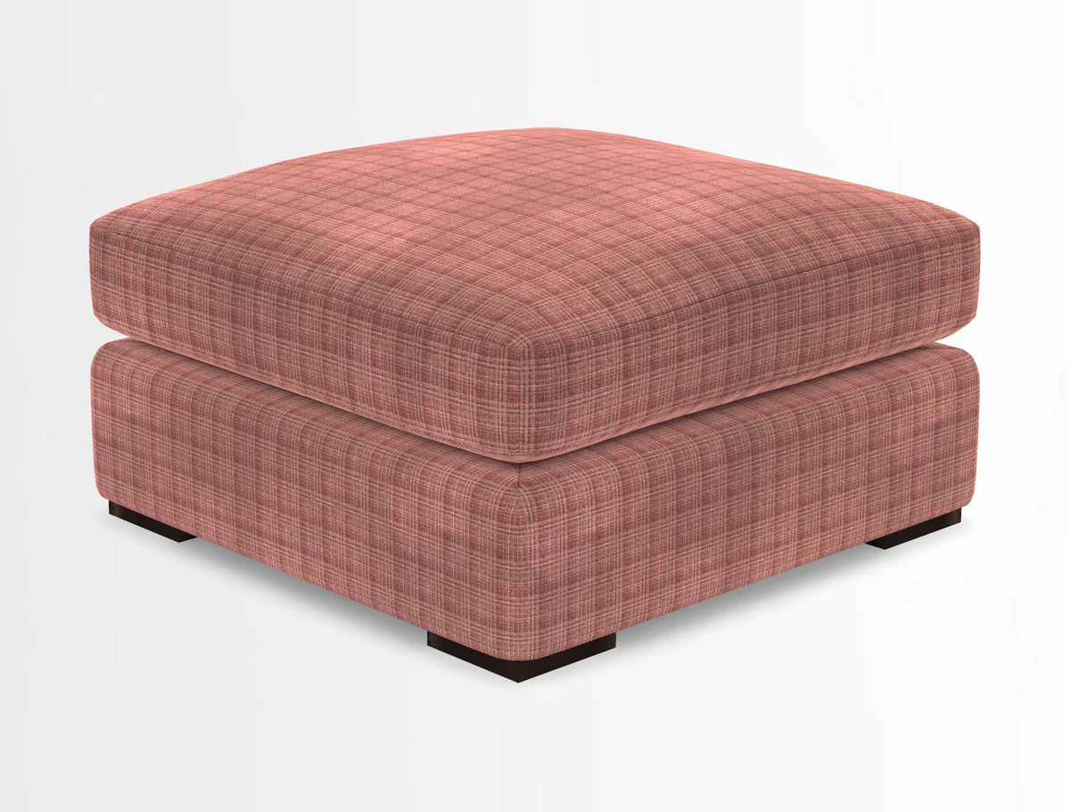 Stockbridge Combi Footstool in Two Tone Plain Biscuit