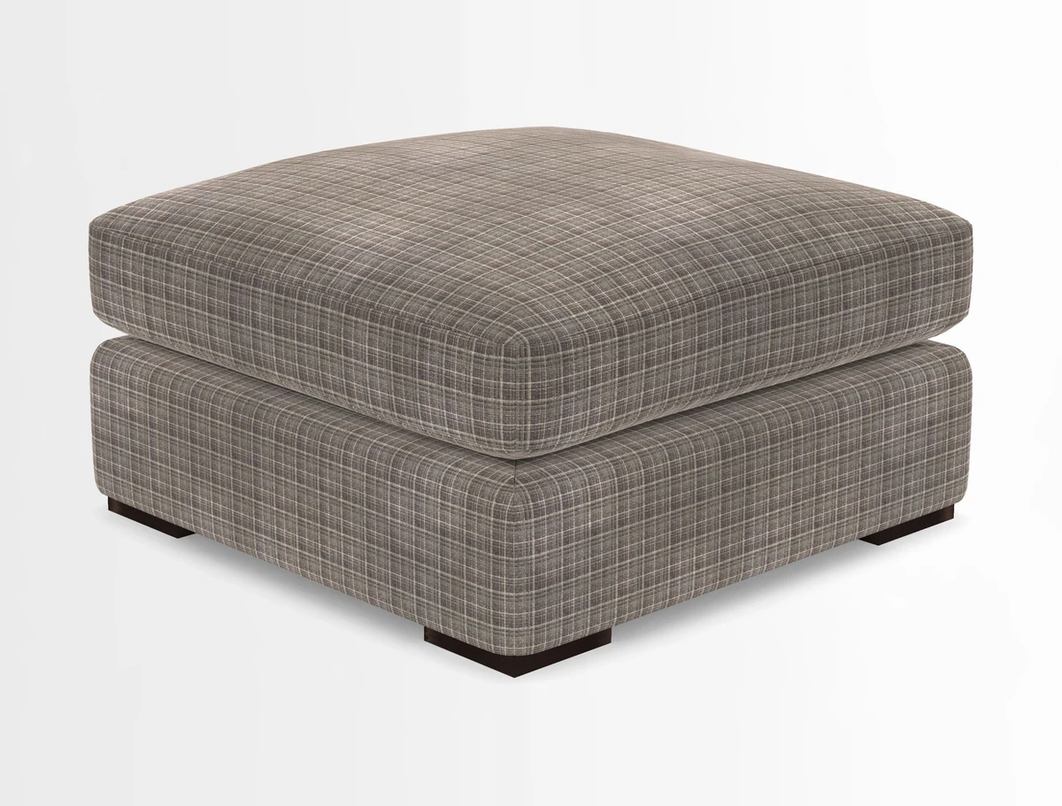 Stockbridge Combi Footstool in Two Tone Plain Biscuit
