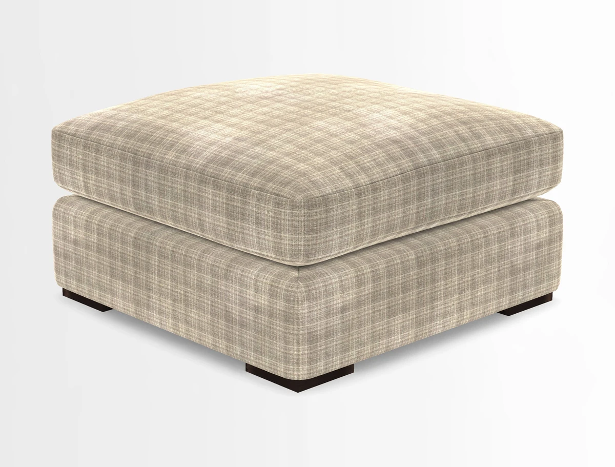 Stockbridge Combi Footstool in Two Tone Plain Biscuit