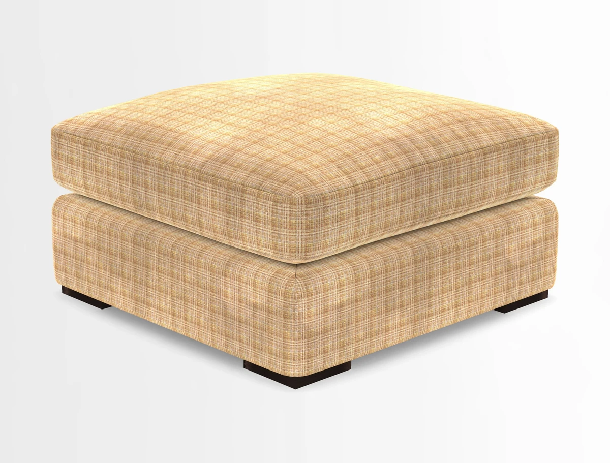 Stockbridge Combi Footstool in Two Tone Plain Biscuit