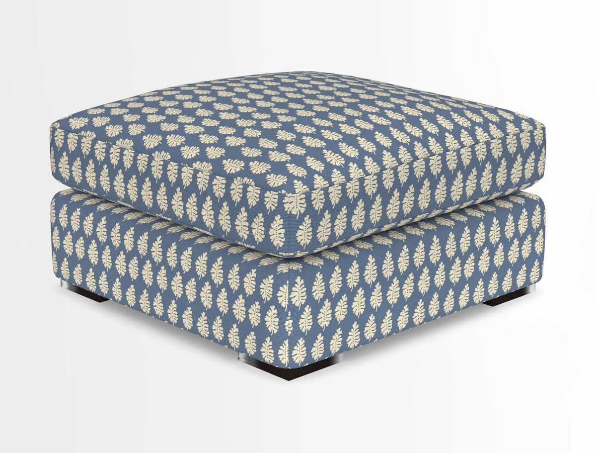 Stockbridge Combi Footstool in Two Tone Plain Biscuit