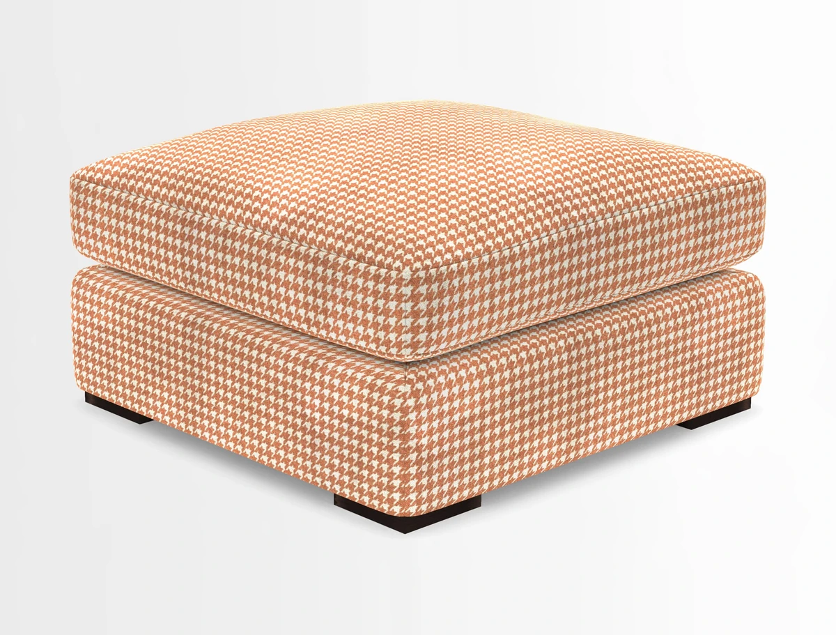 Stockbridge Combi Footstool in Two Tone Plain Biscuit