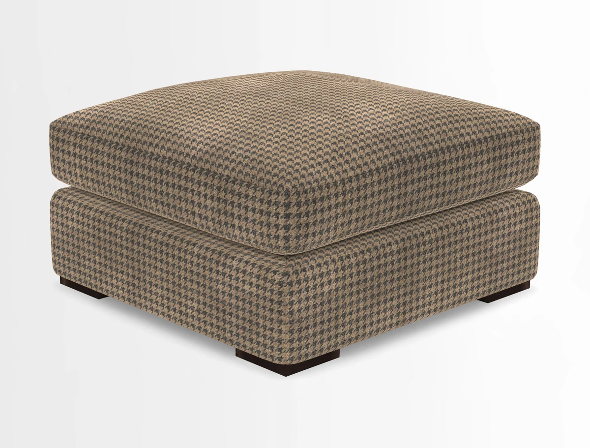Stockbridge Combi Footstool in Two Tone Plain Biscuit