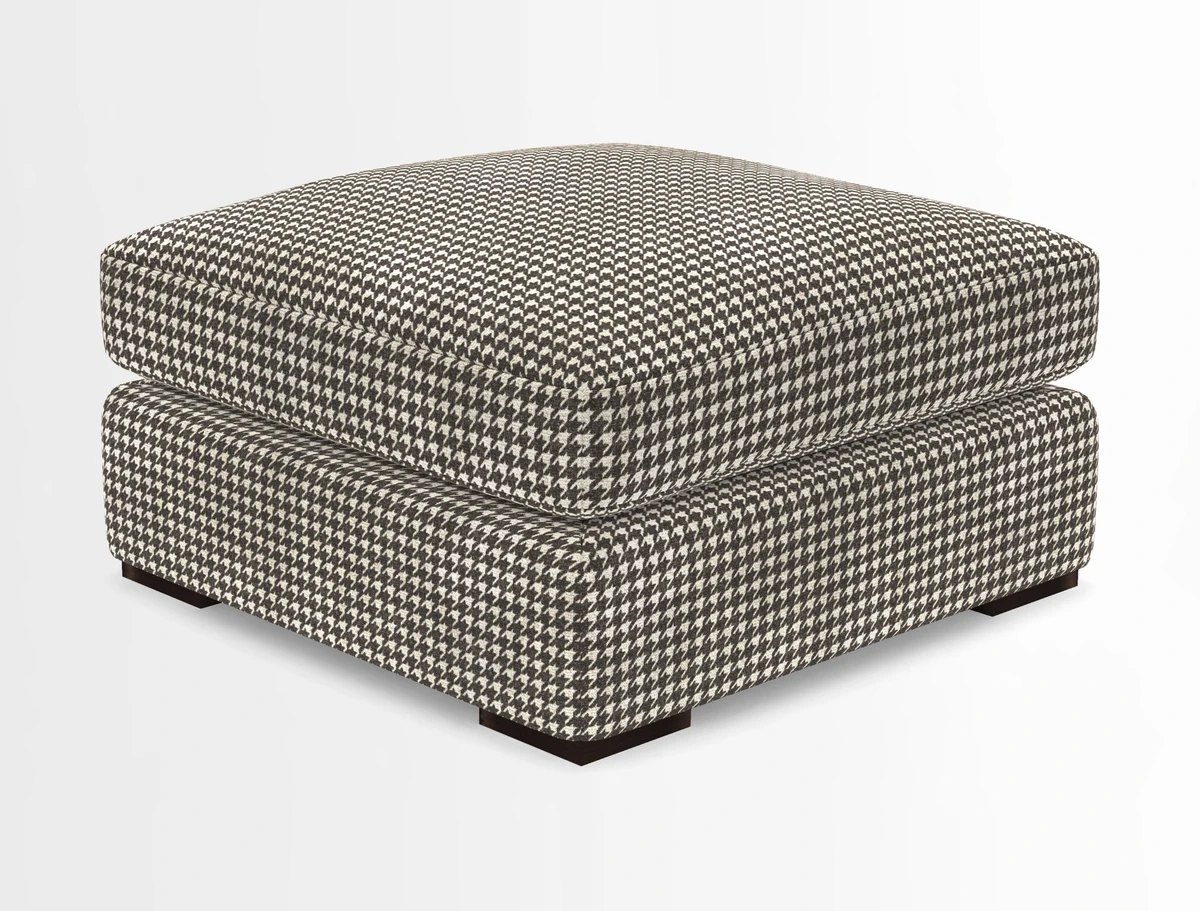 Stockbridge Combi Footstool in Two Tone Plain Biscuit