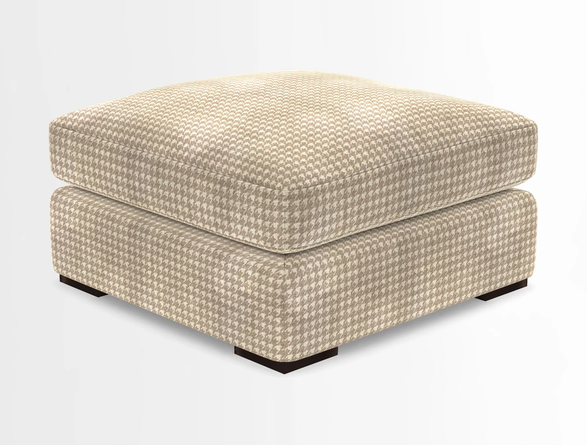 Stockbridge Combi Footstool in Two Tone Plain Biscuit
