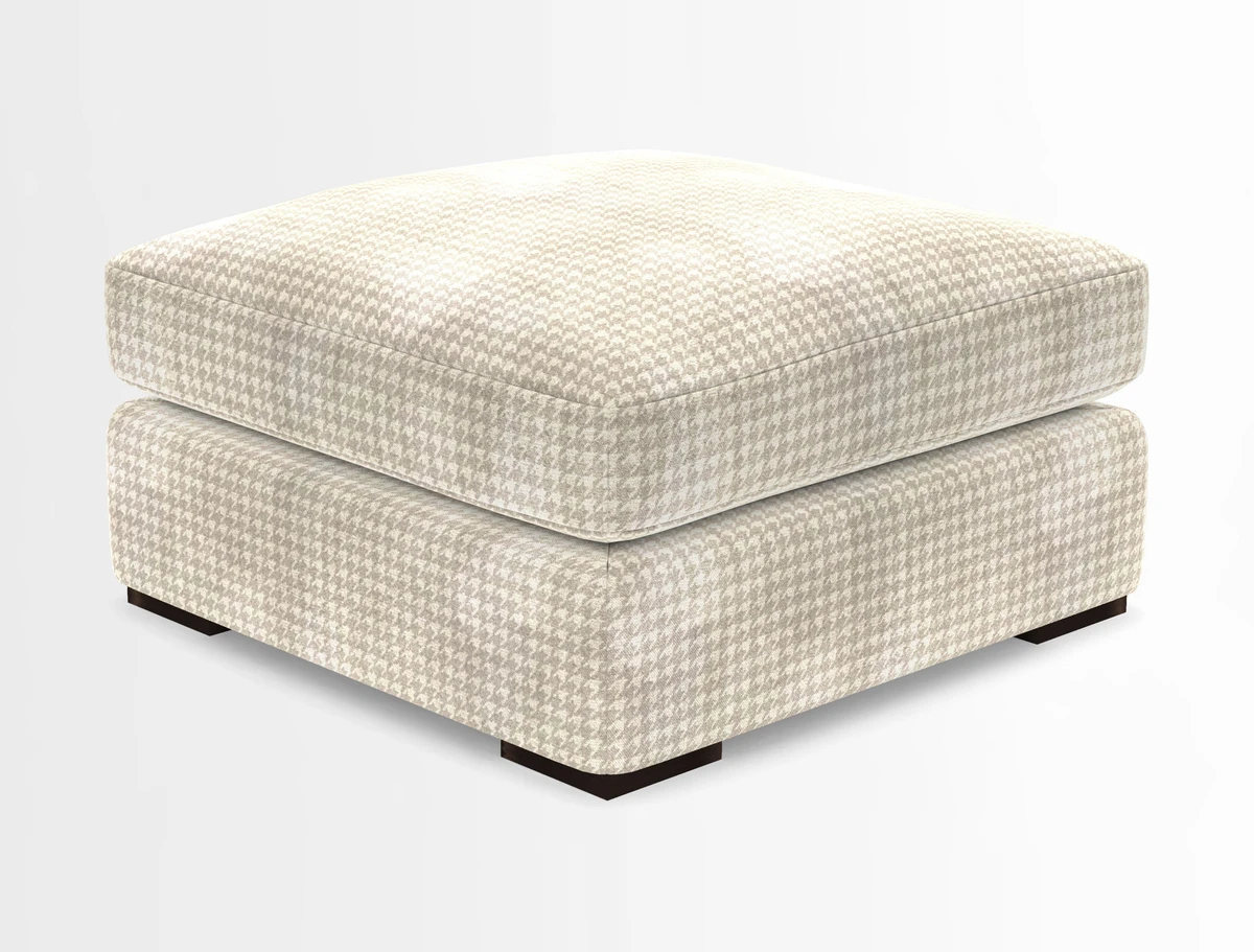Stockbridge Combi Footstool in Two Tone Plain Biscuit