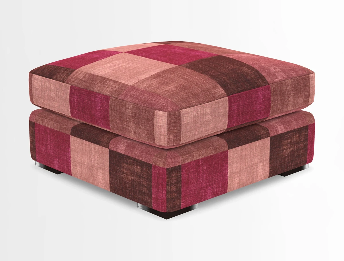 Stockbridge Combi Footstool in Two Tone Plain Biscuit