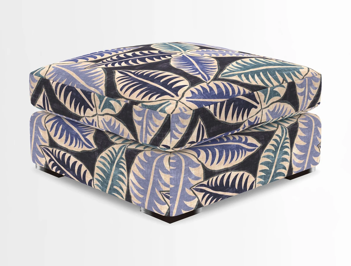 Stockbridge Combi Footstool in Two Tone Plain Biscuit