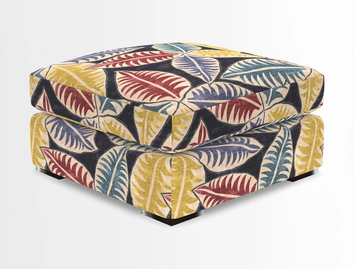 Stockbridge Combi Footstool in Two Tone Plain Biscuit