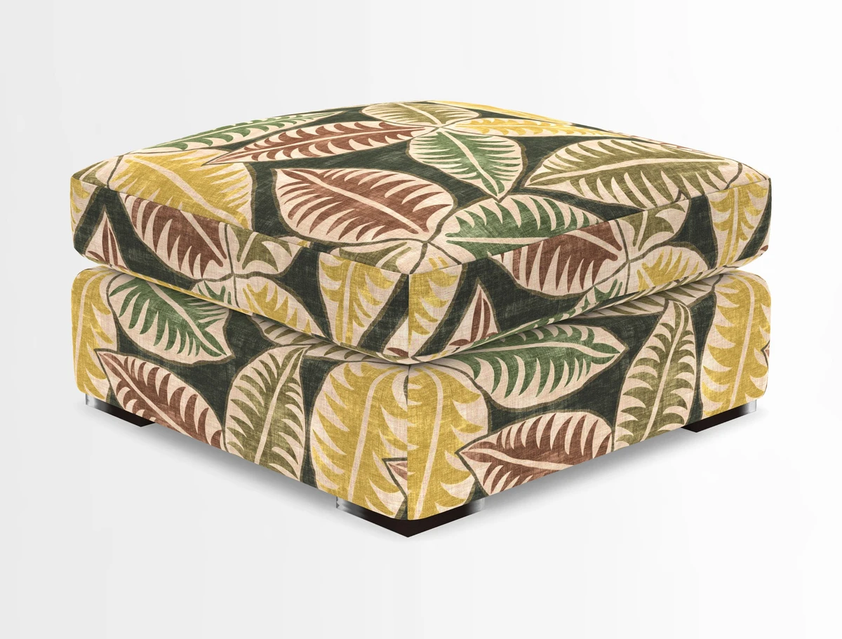 Stockbridge Combi Footstool in Two Tone Plain Biscuit