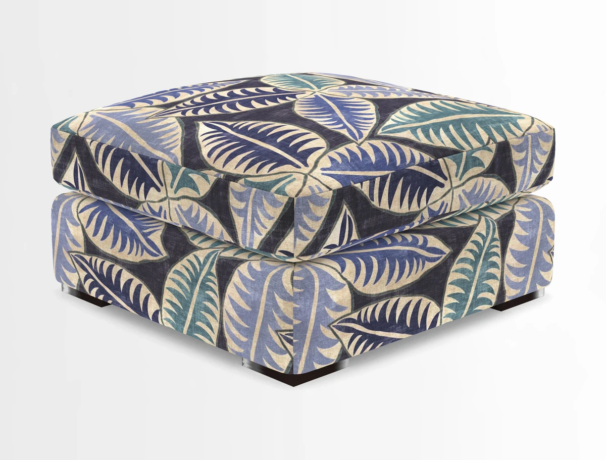 Stockbridge Combi Footstool in Two Tone Plain Biscuit