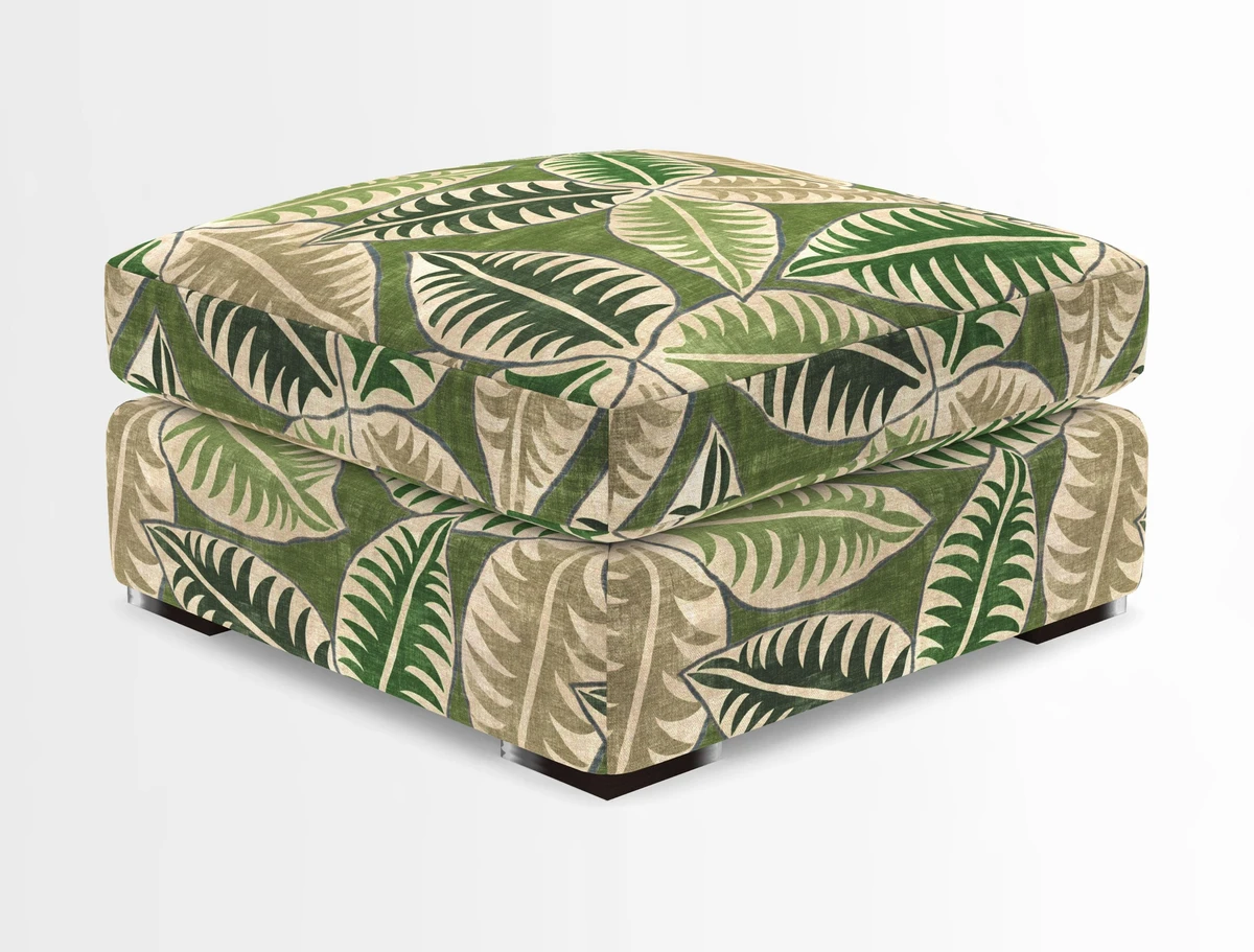 Stockbridge Combi Footstool in Two Tone Plain Biscuit
