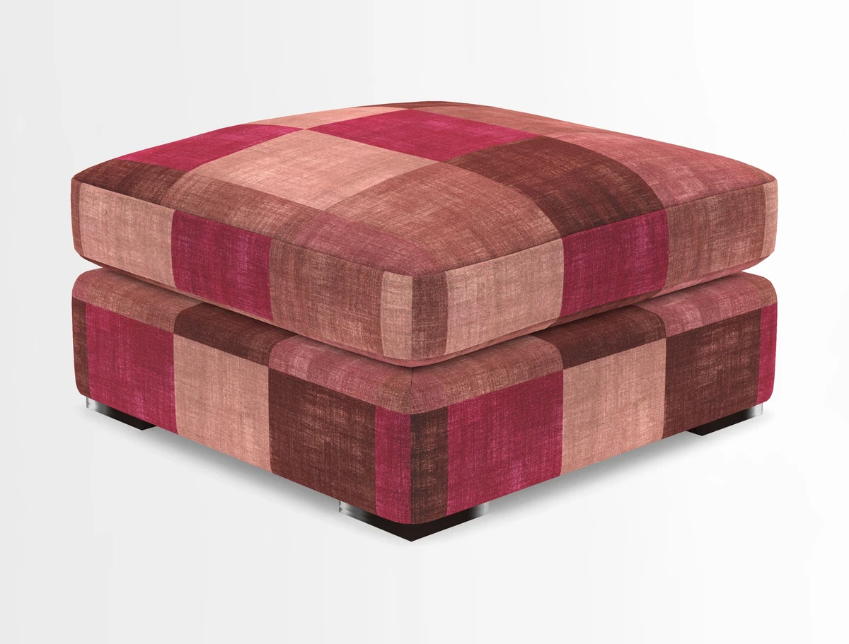 Stockbridge Combi Footstool in Two Tone Plain Biscuit