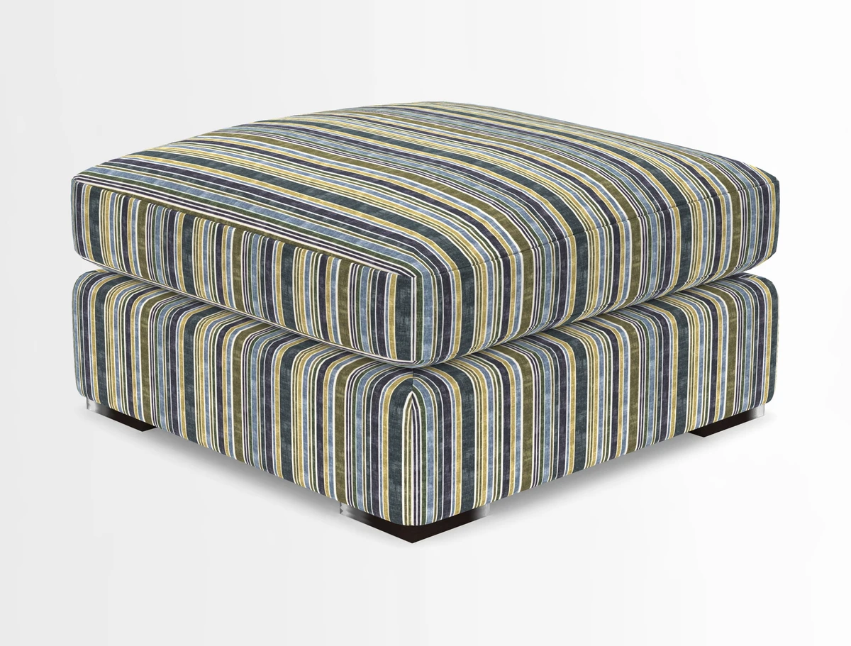 Stockbridge Combi Footstool in Two Tone Plain Biscuit