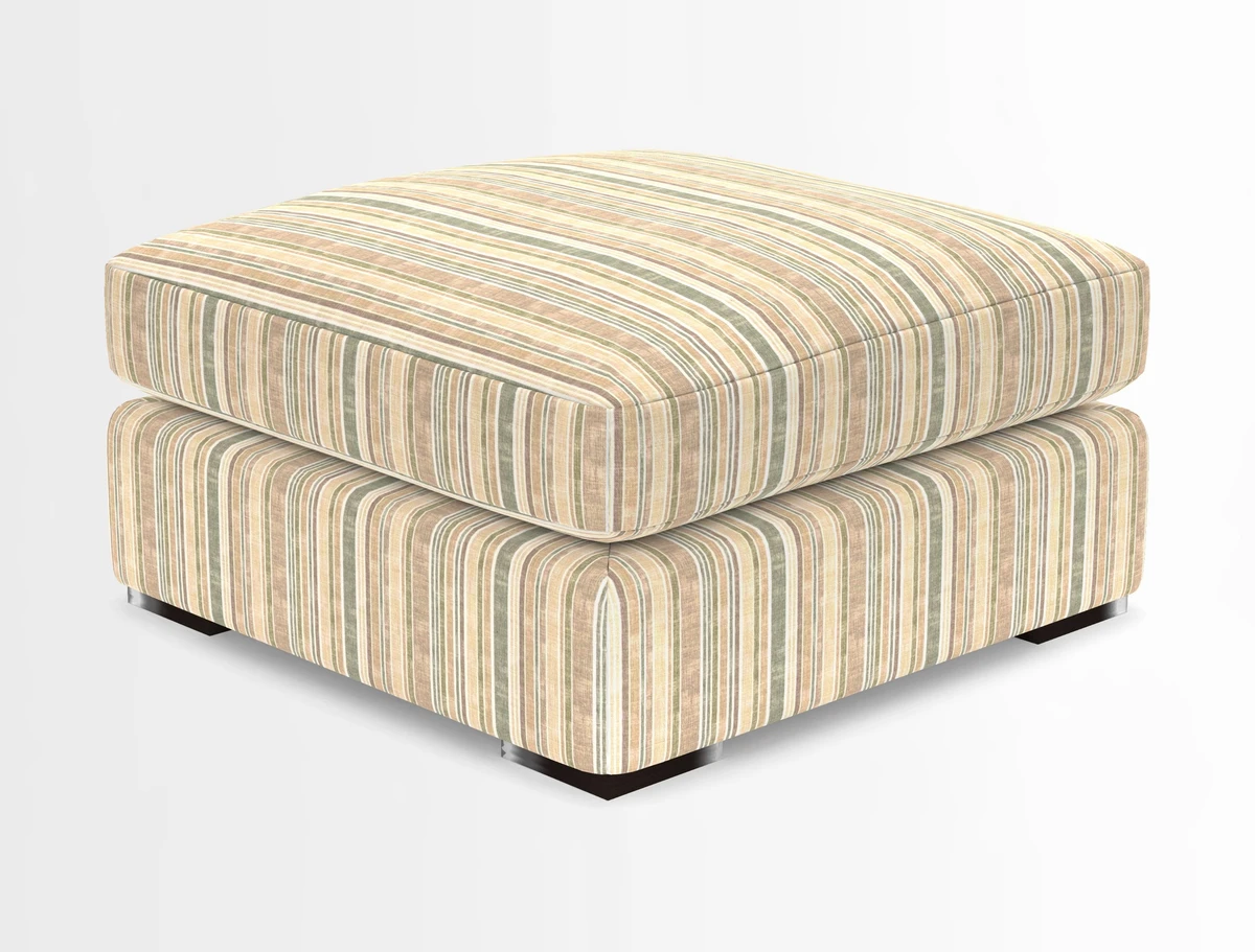 Stockbridge Combi Footstool in Two Tone Plain Biscuit