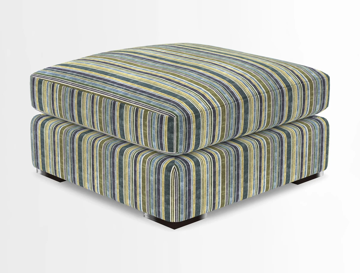 Stockbridge Combi Footstool in Two Tone Plain Biscuit
