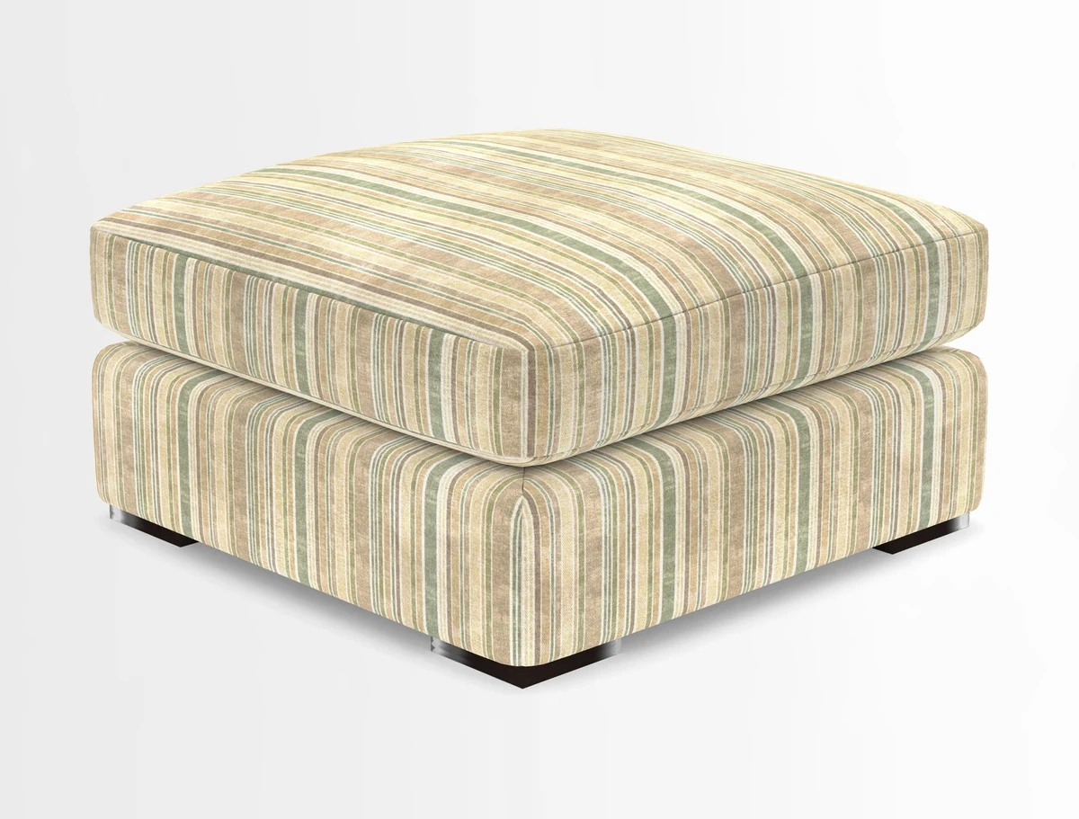 Stockbridge Combi Footstool in Two Tone Plain Biscuit