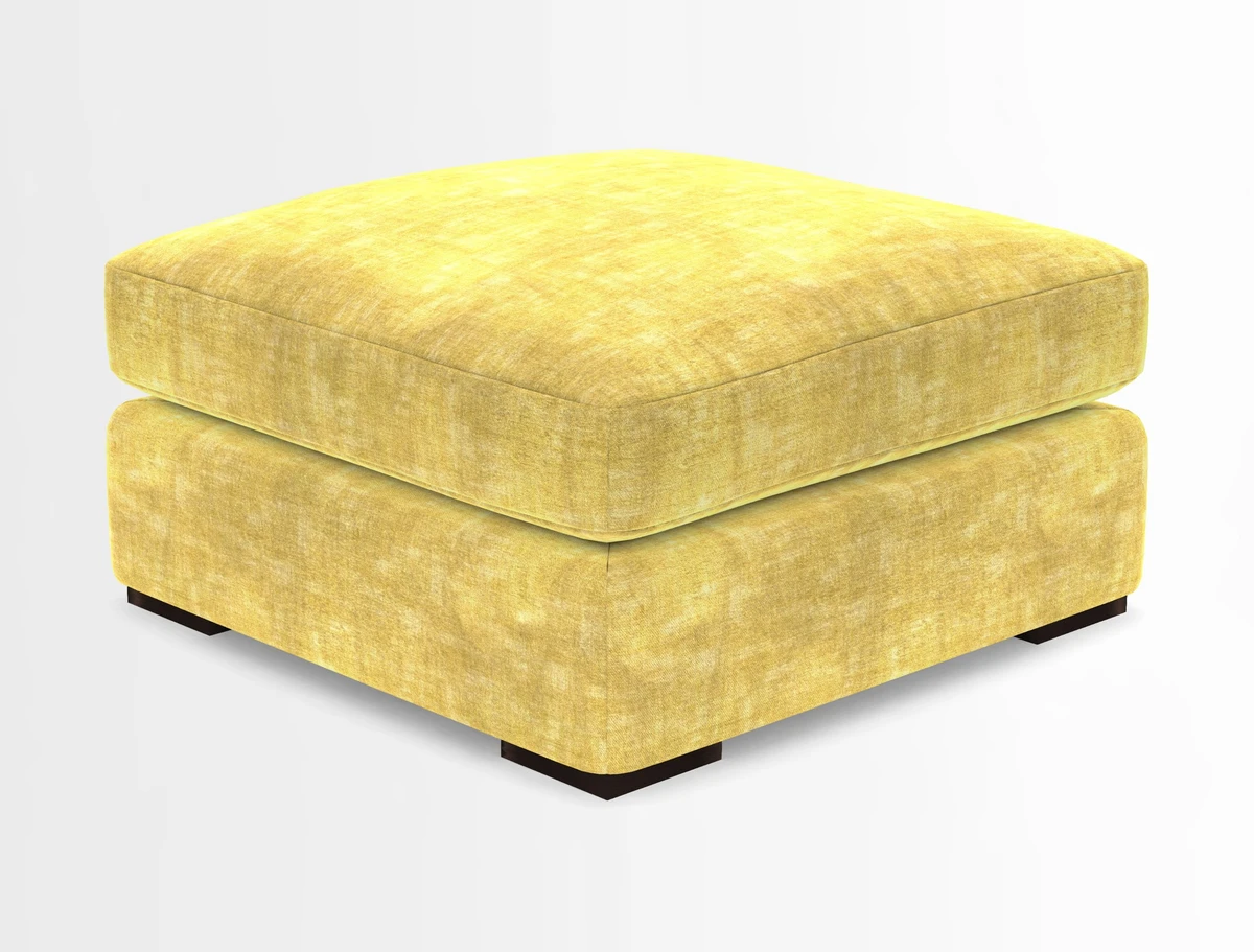 Stockbridge Combi Footstool in Two Tone Plain Biscuit