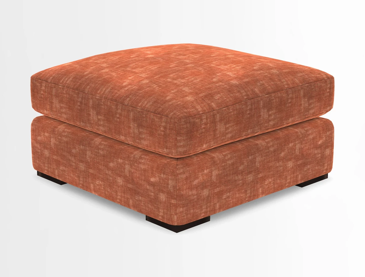 Stockbridge Combi Footstool in Two Tone Plain Biscuit