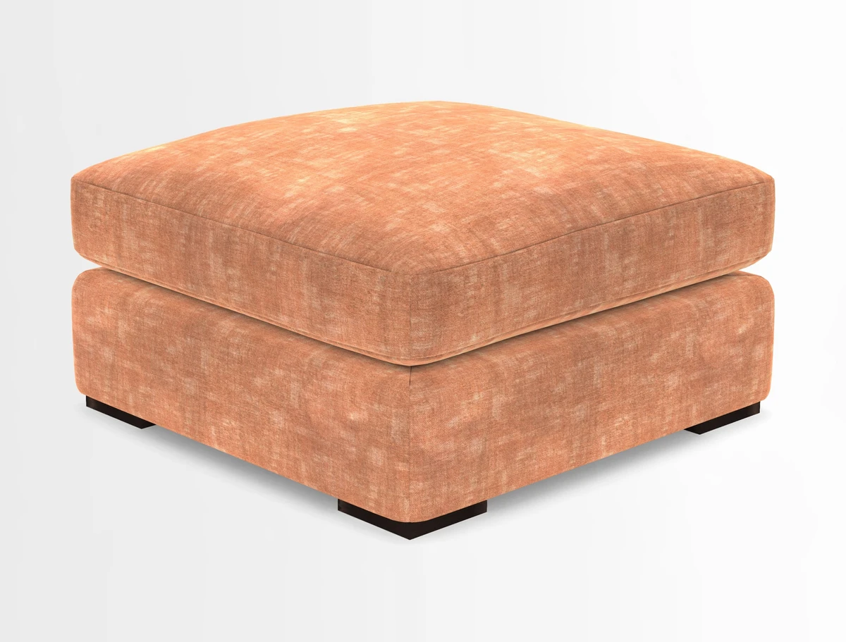 Stockbridge Combi Footstool in Two Tone Plain Biscuit
